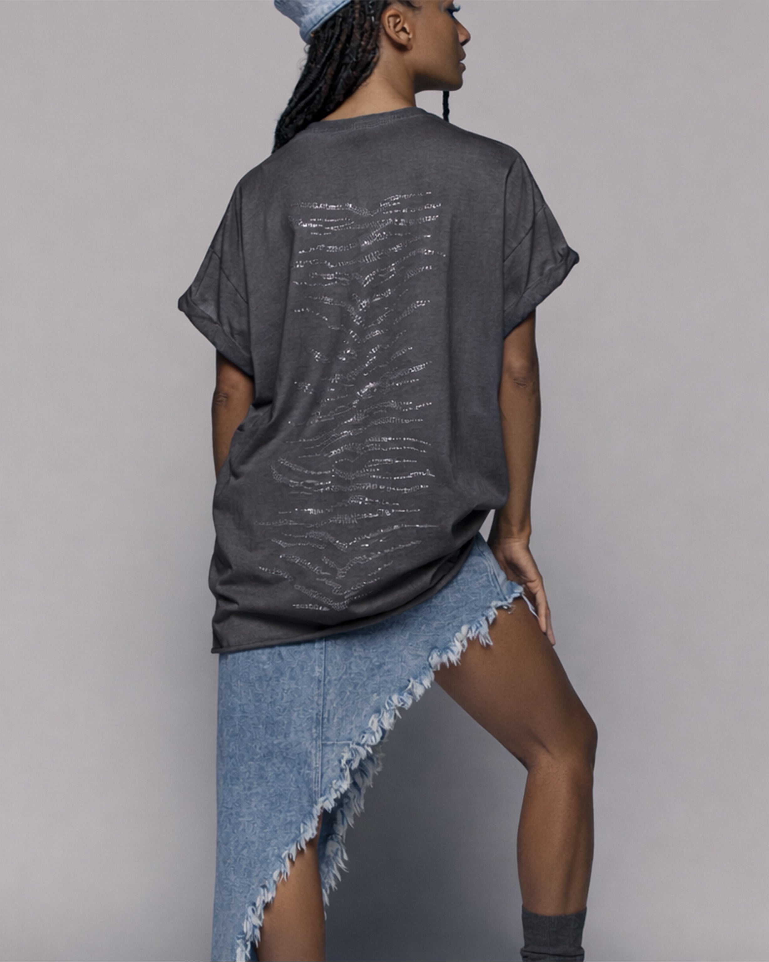 Jeans asymmetric skirt - DESU clothing