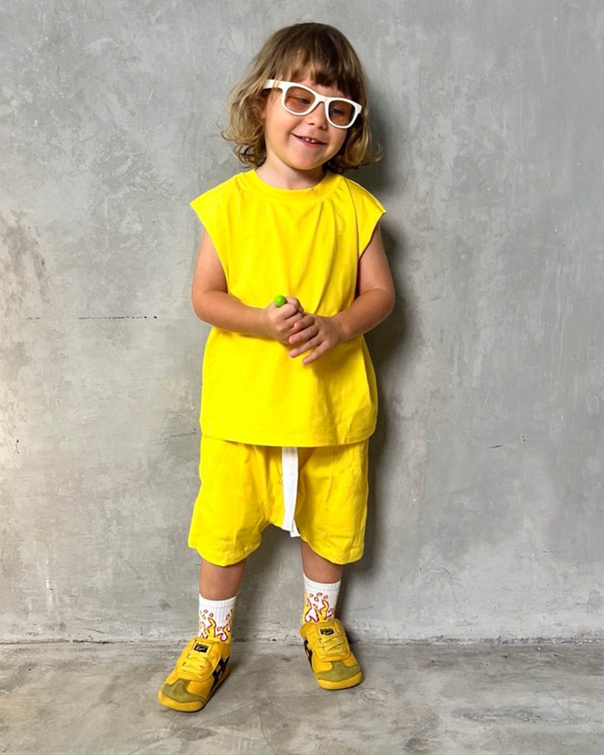 Boxer shorts toddler in yellow