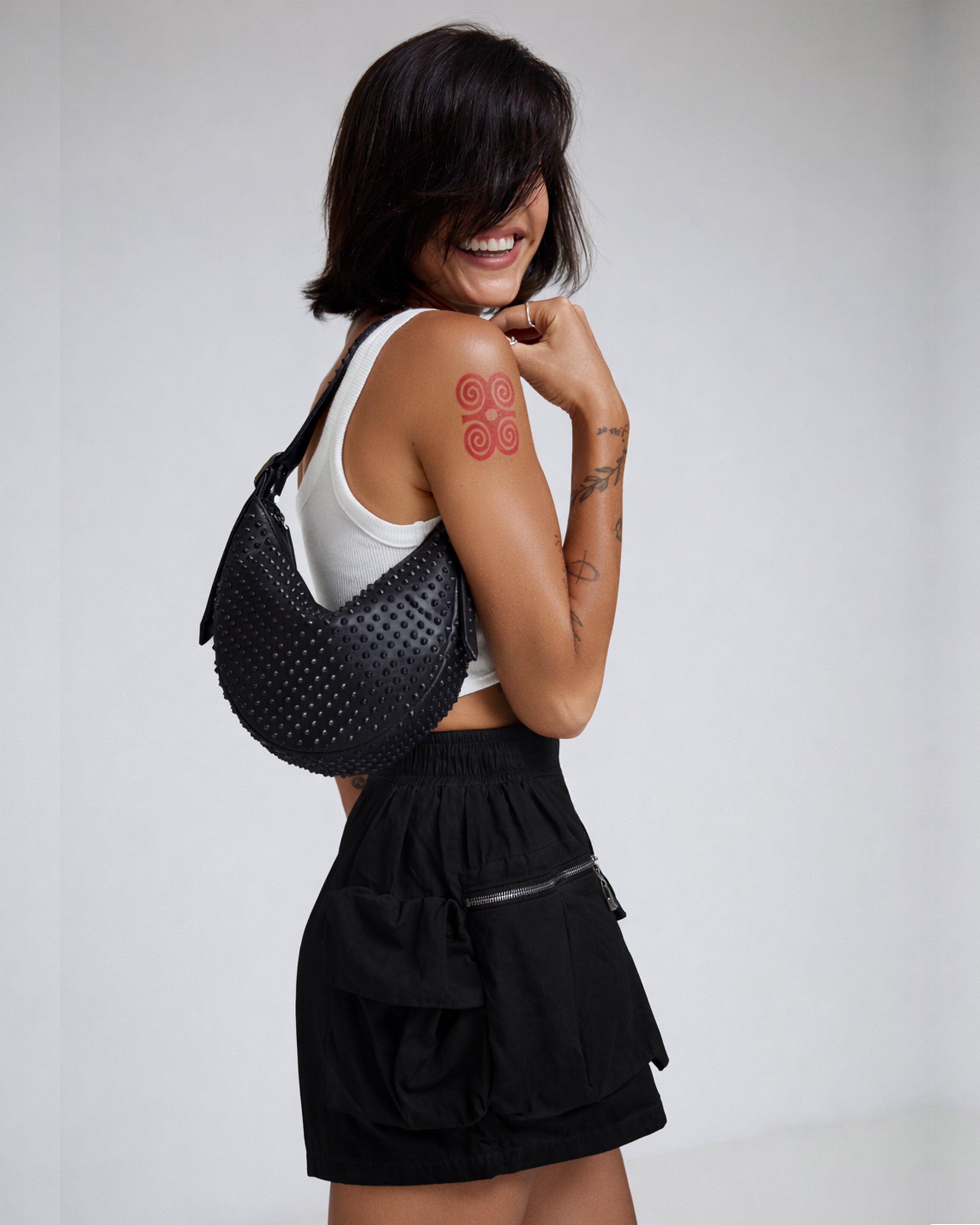 Cargo skirt in black - DESU clothing