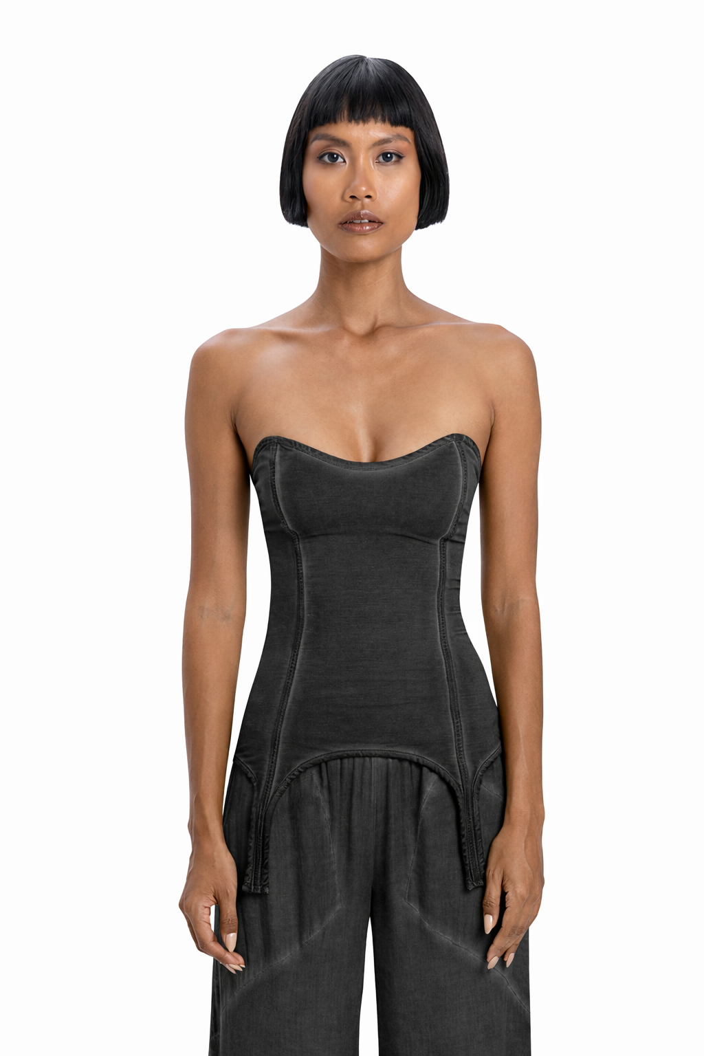 Lycra Top in Black - DESU clothing