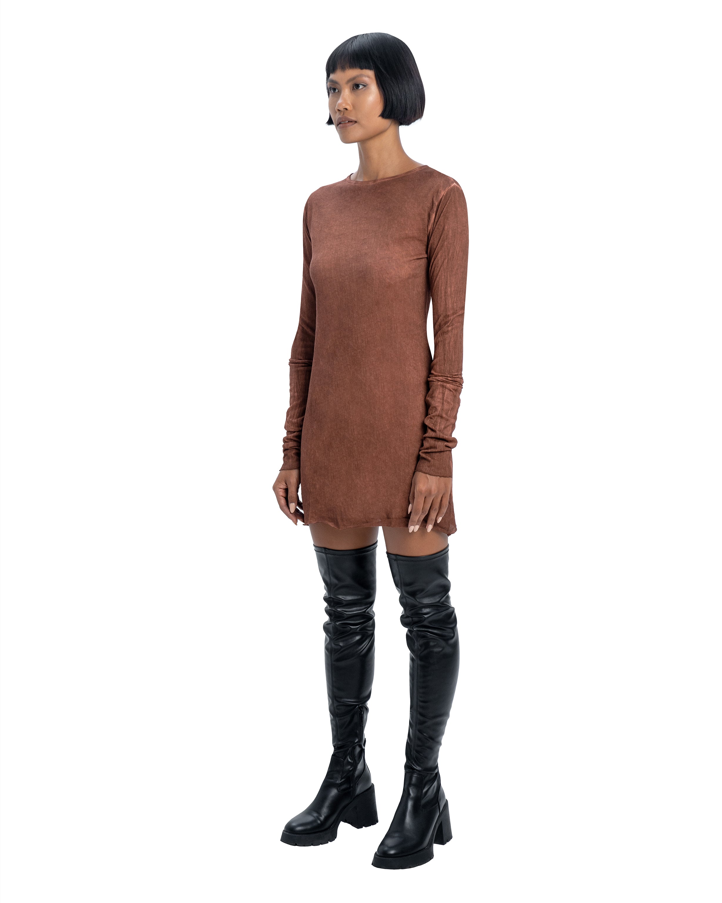 Long sleeve dress in red