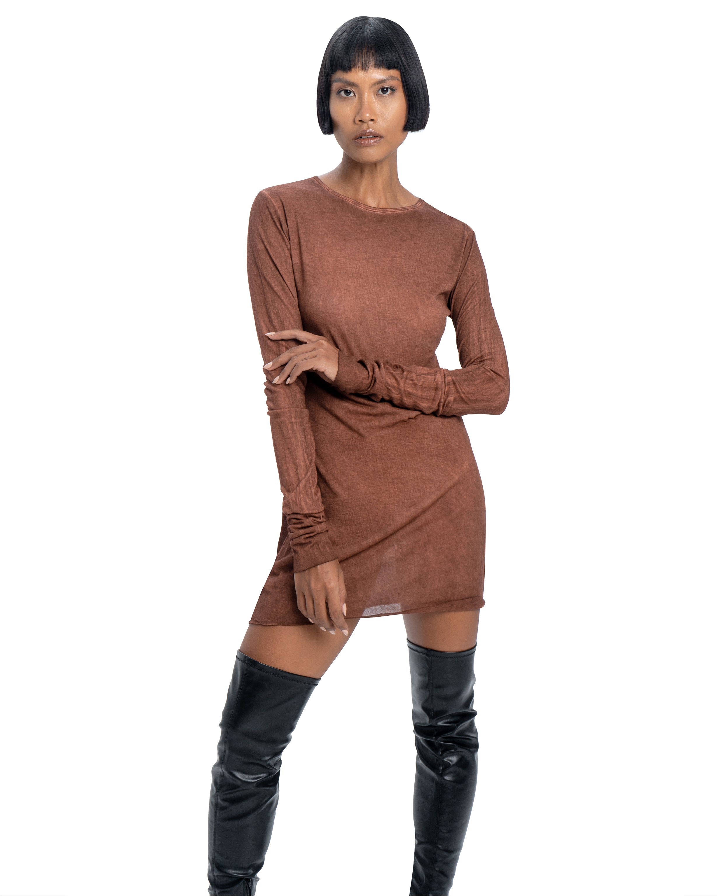 Long sleeve dress in red