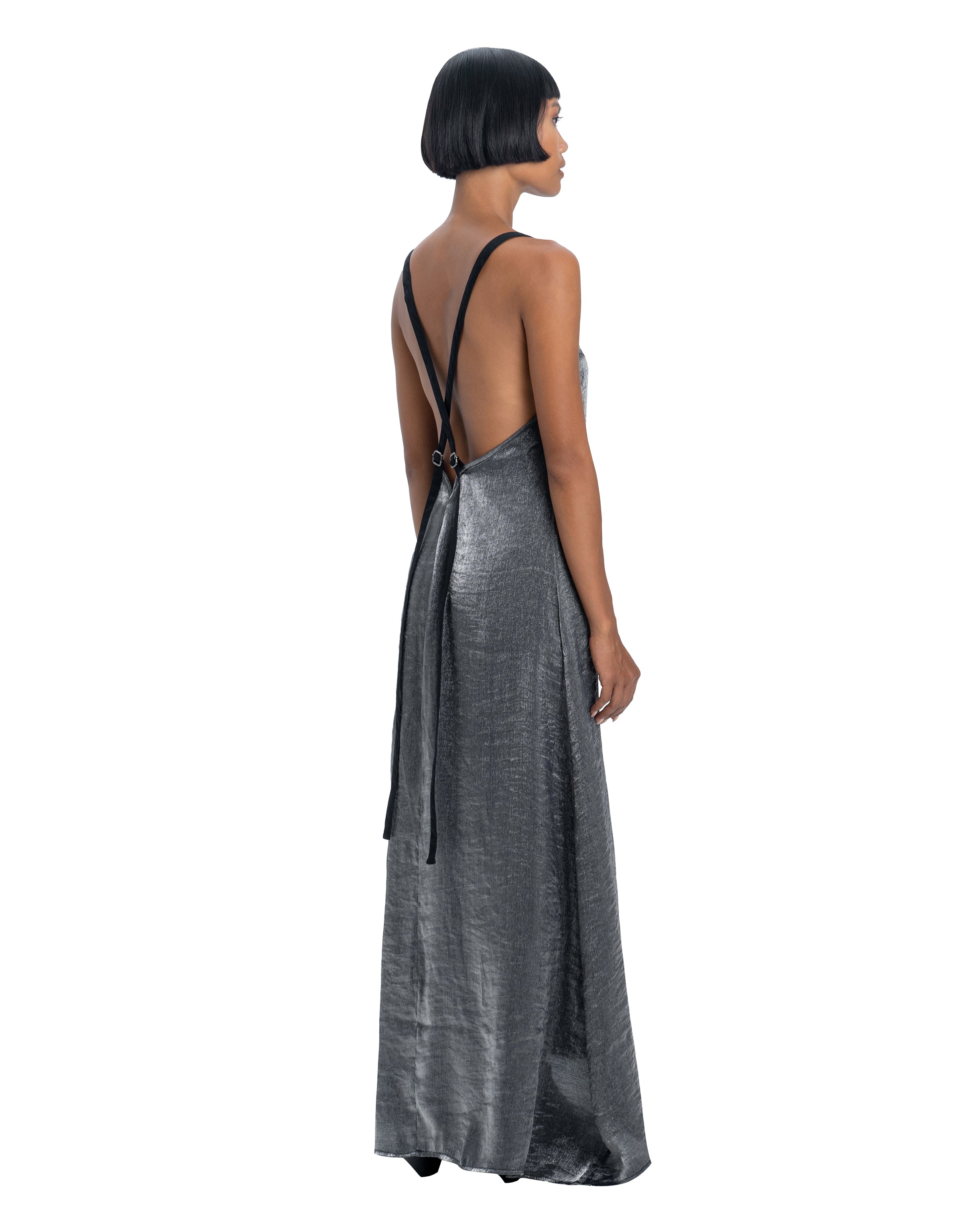 Maxi dress in silver