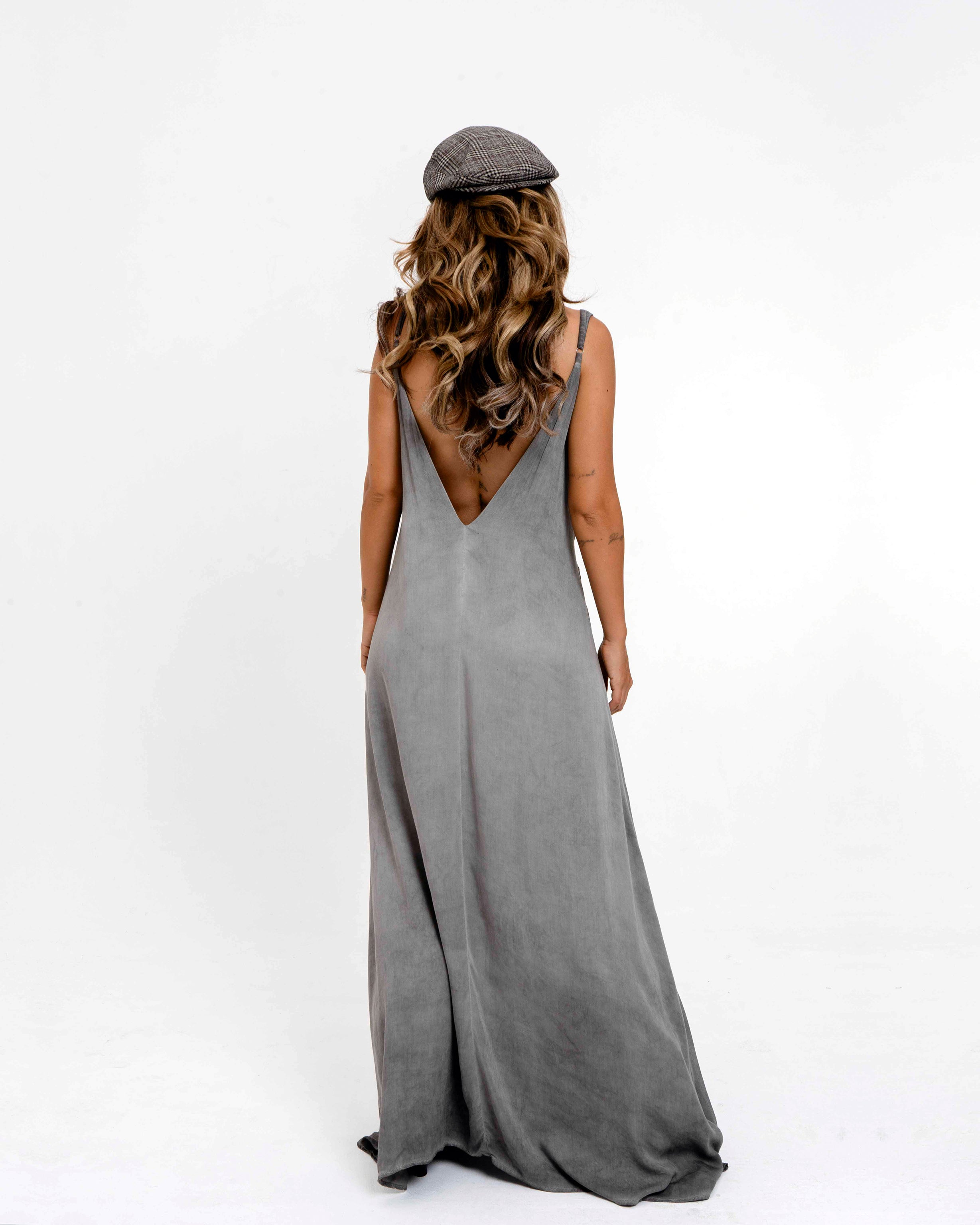 Maxi dress with front split