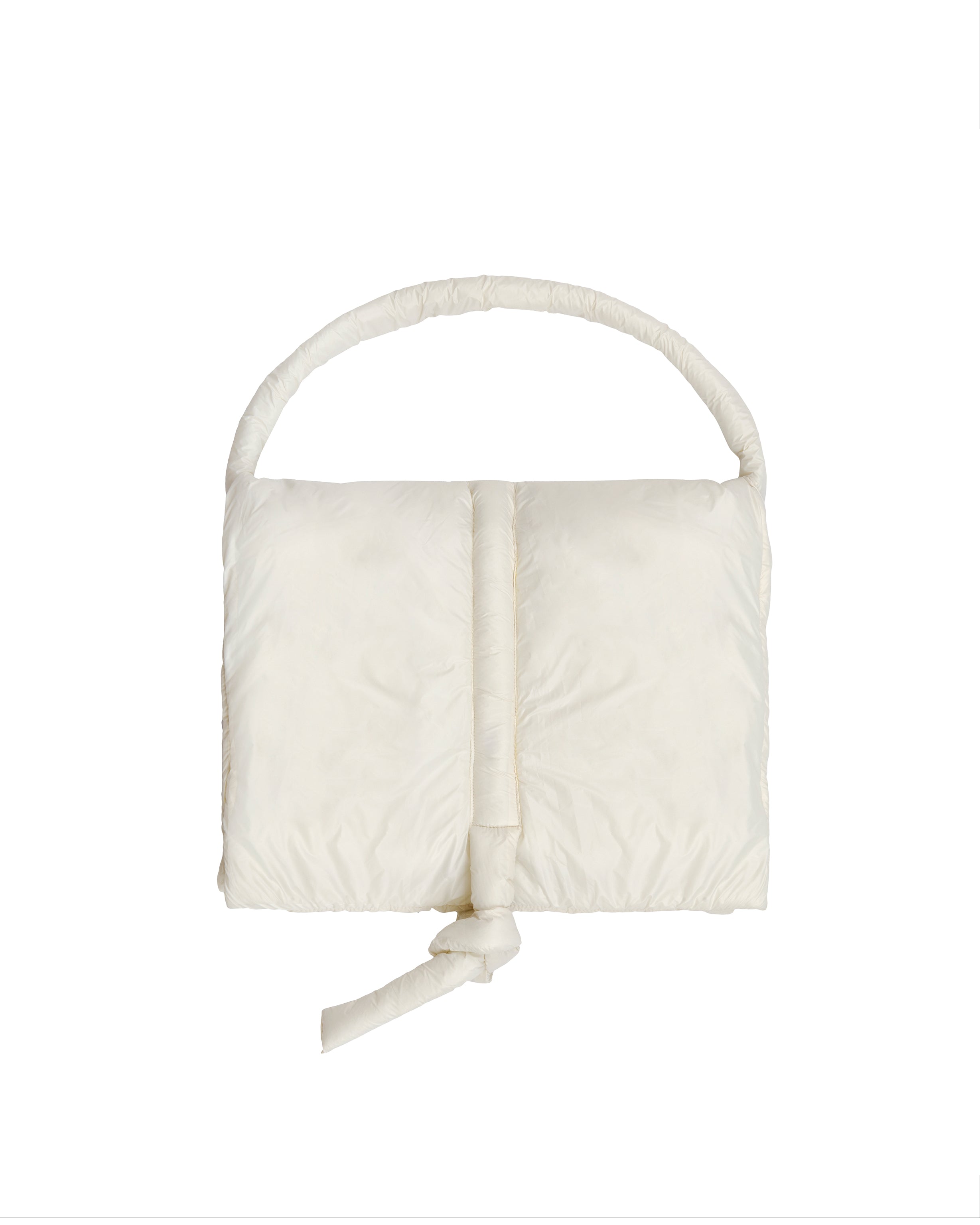 Padded Nylon Tote Bag in white