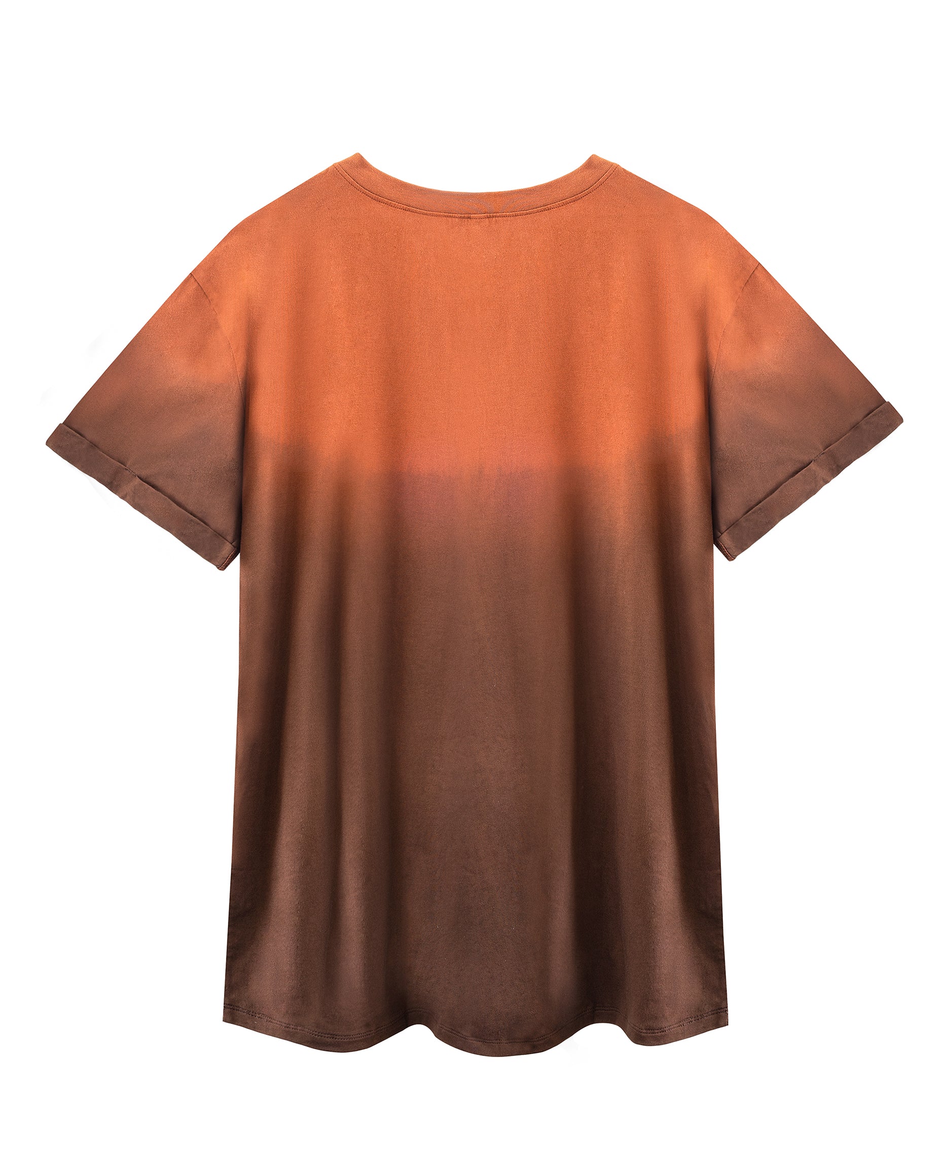 T-shirt with brown ombre