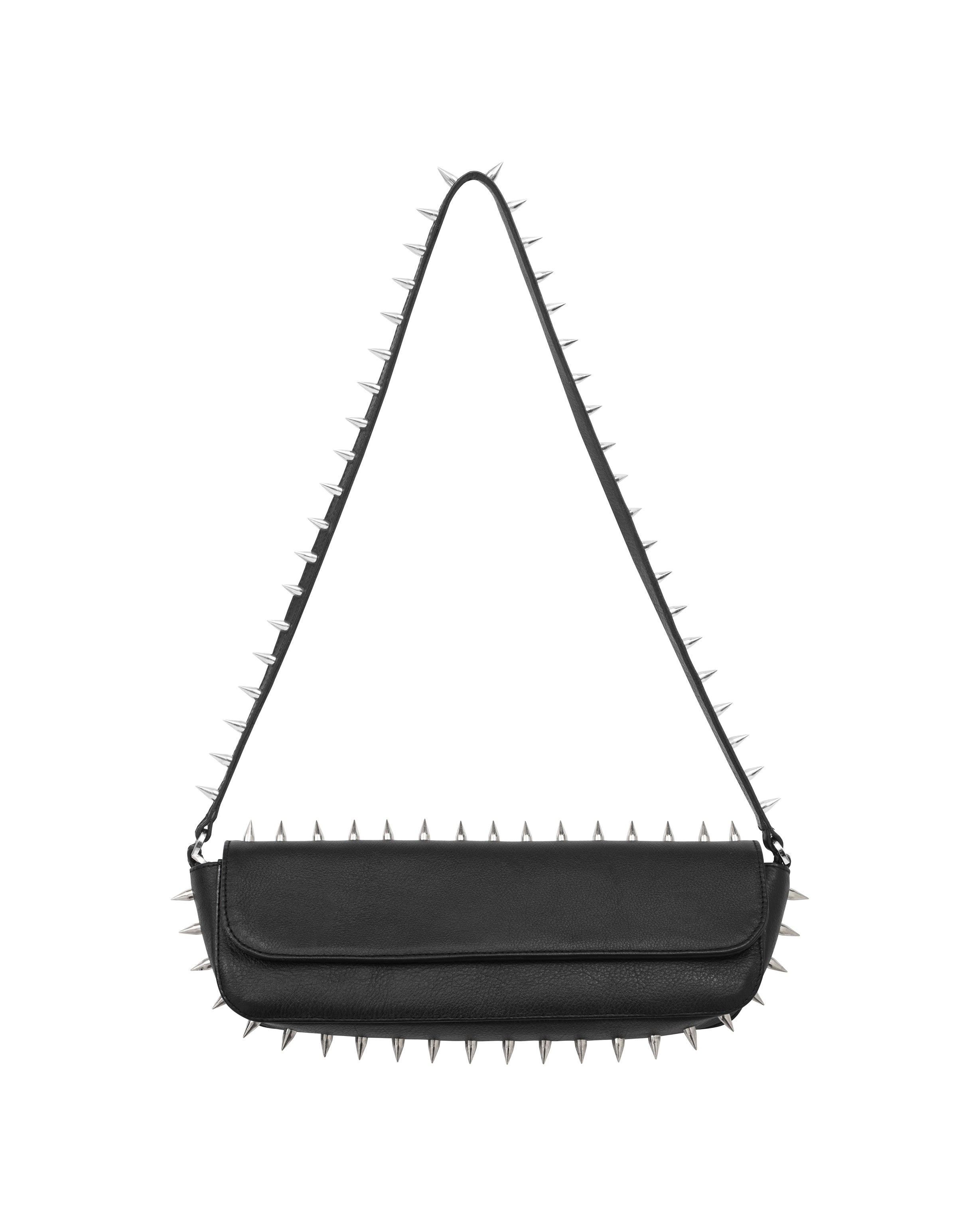 Spike Leather Shoulder Bag