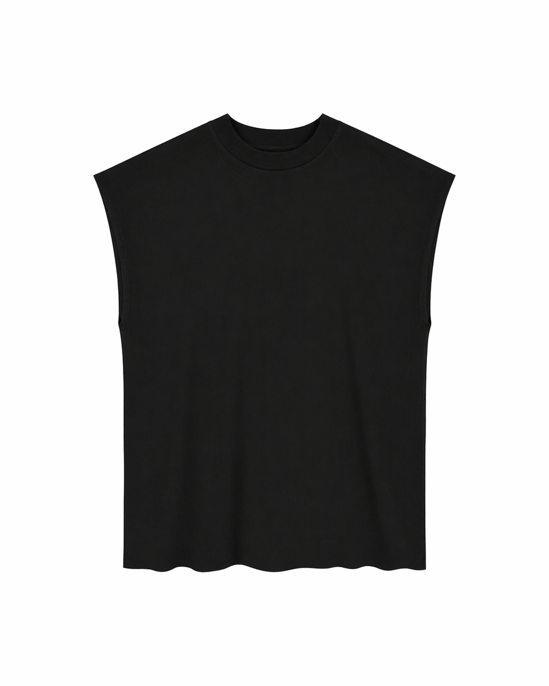 Turtleneck t-shirt in Black