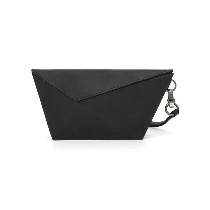 Leather clutch bag