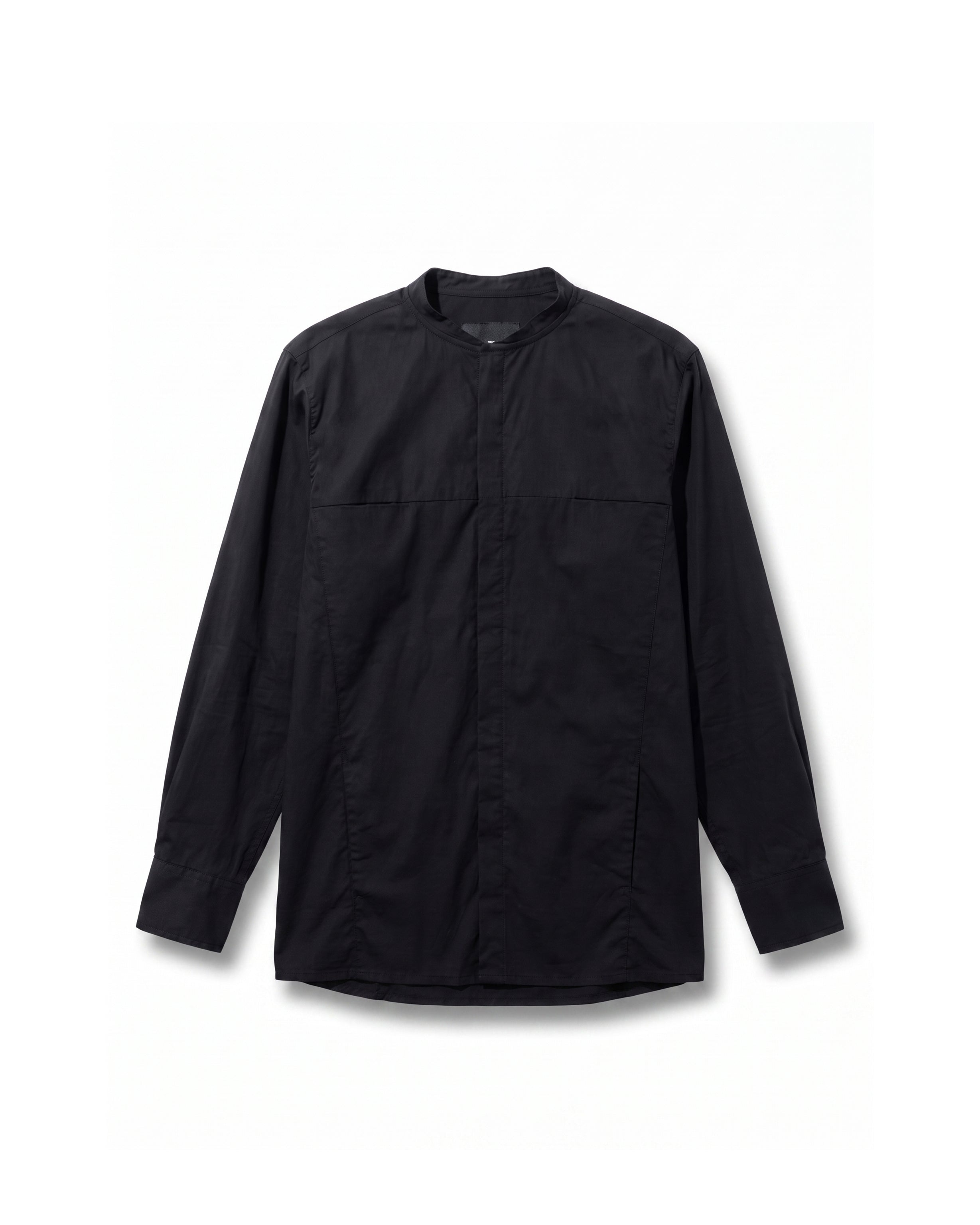 Stretch Cotton Button-up Shirt in black - DESU clothing