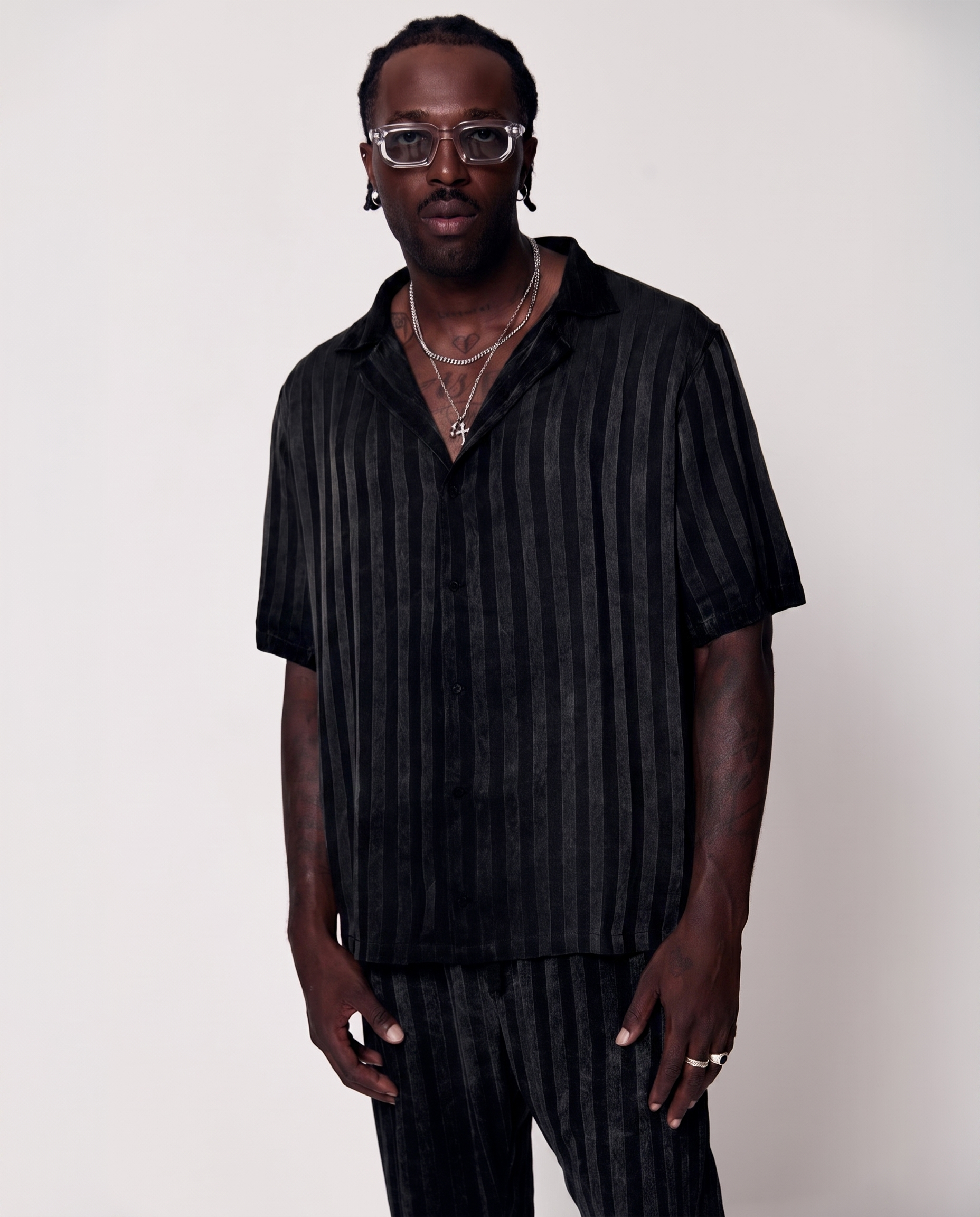 Stripy Shirt in Black