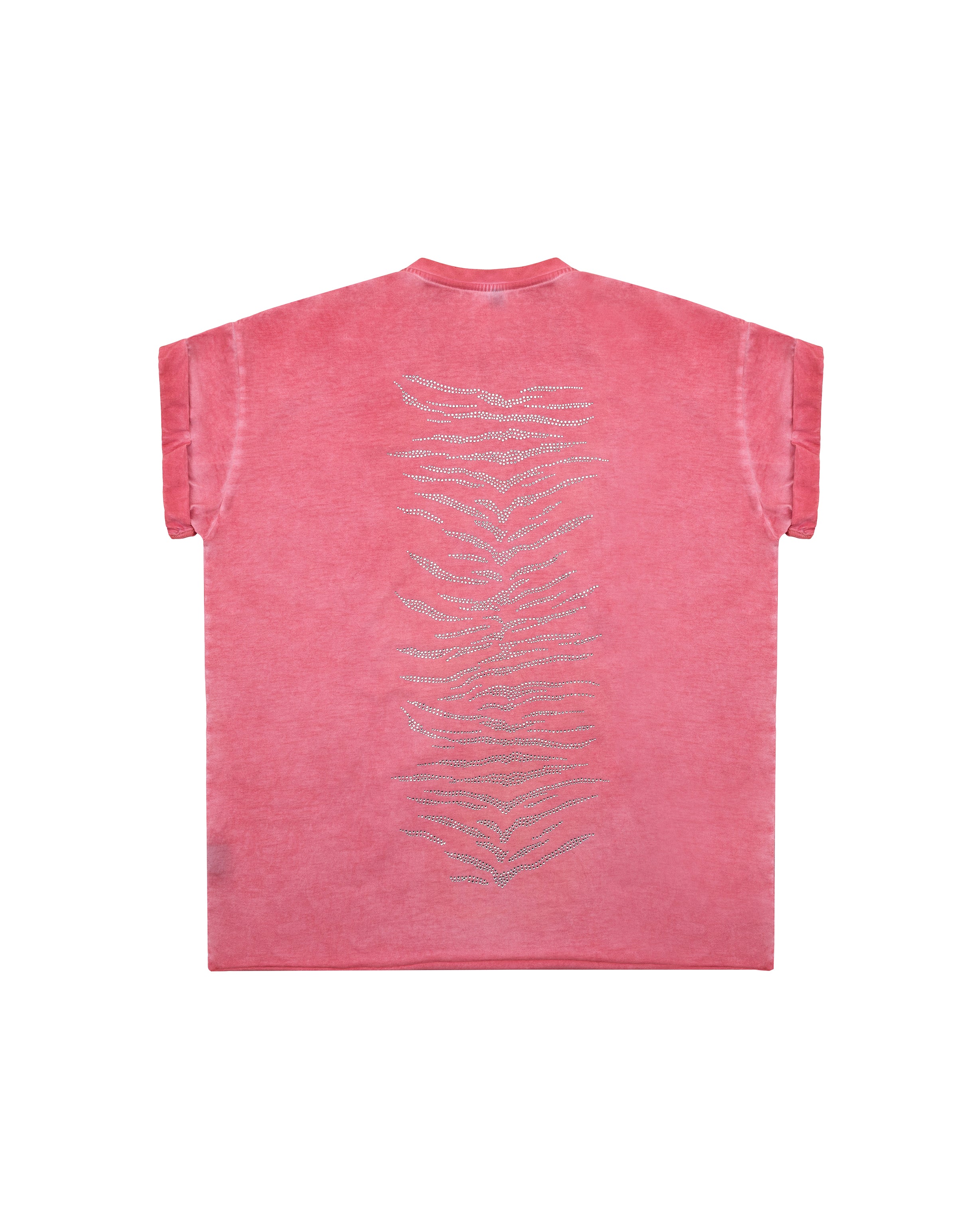 T-shirt with rhinestone in pink