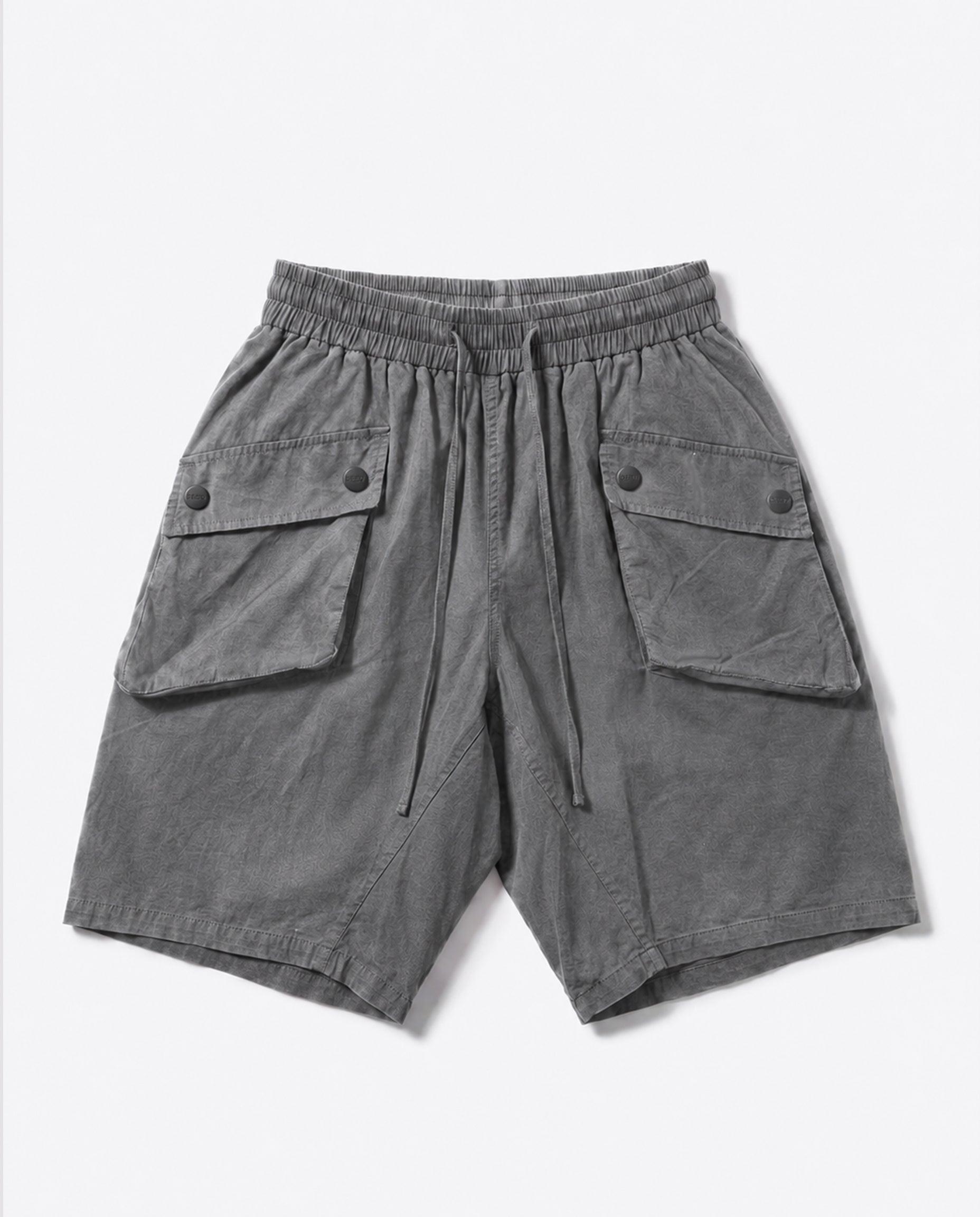 Oversized Utility Shorts in Grey