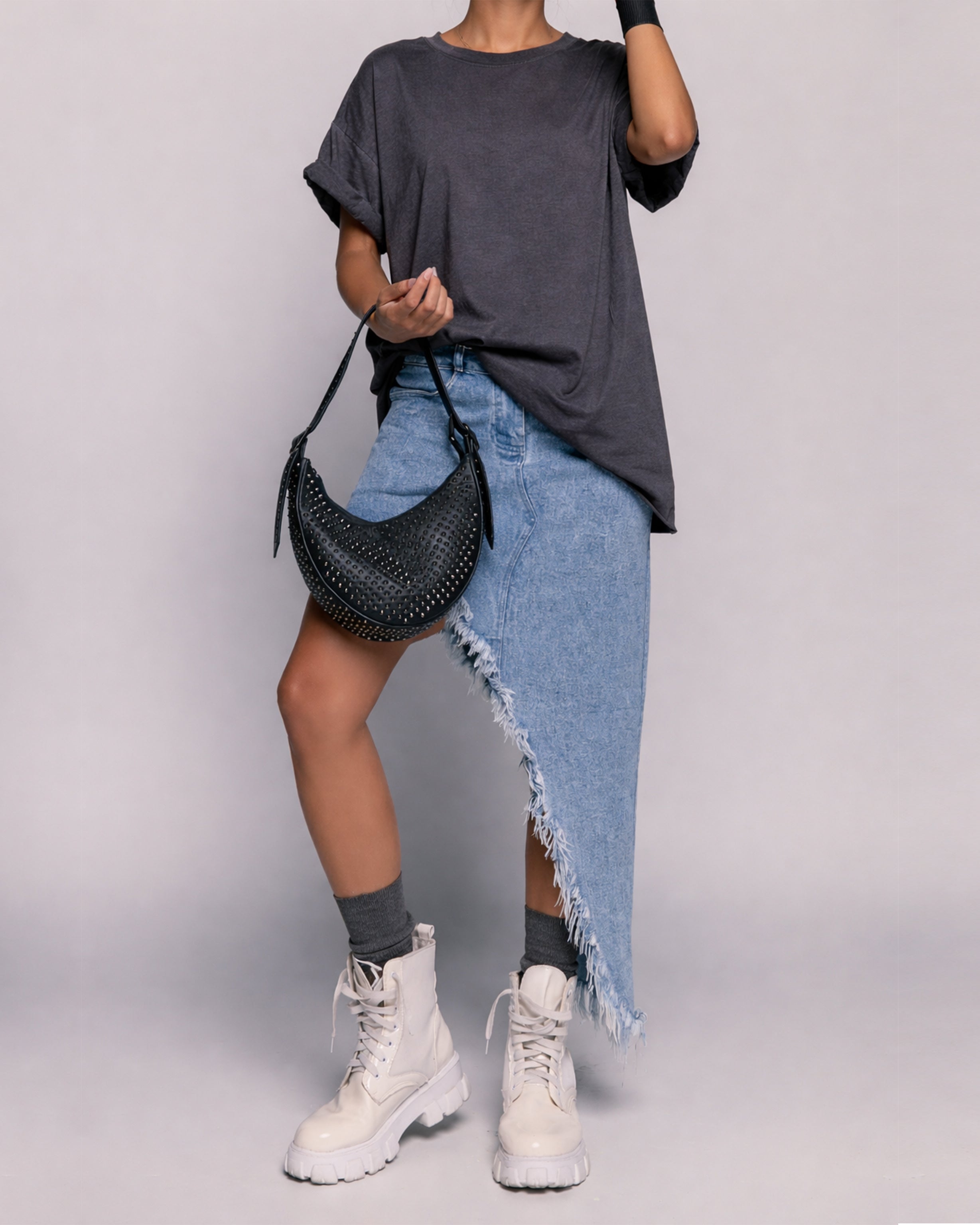 Jeans asymmetric skirt - DESU clothing