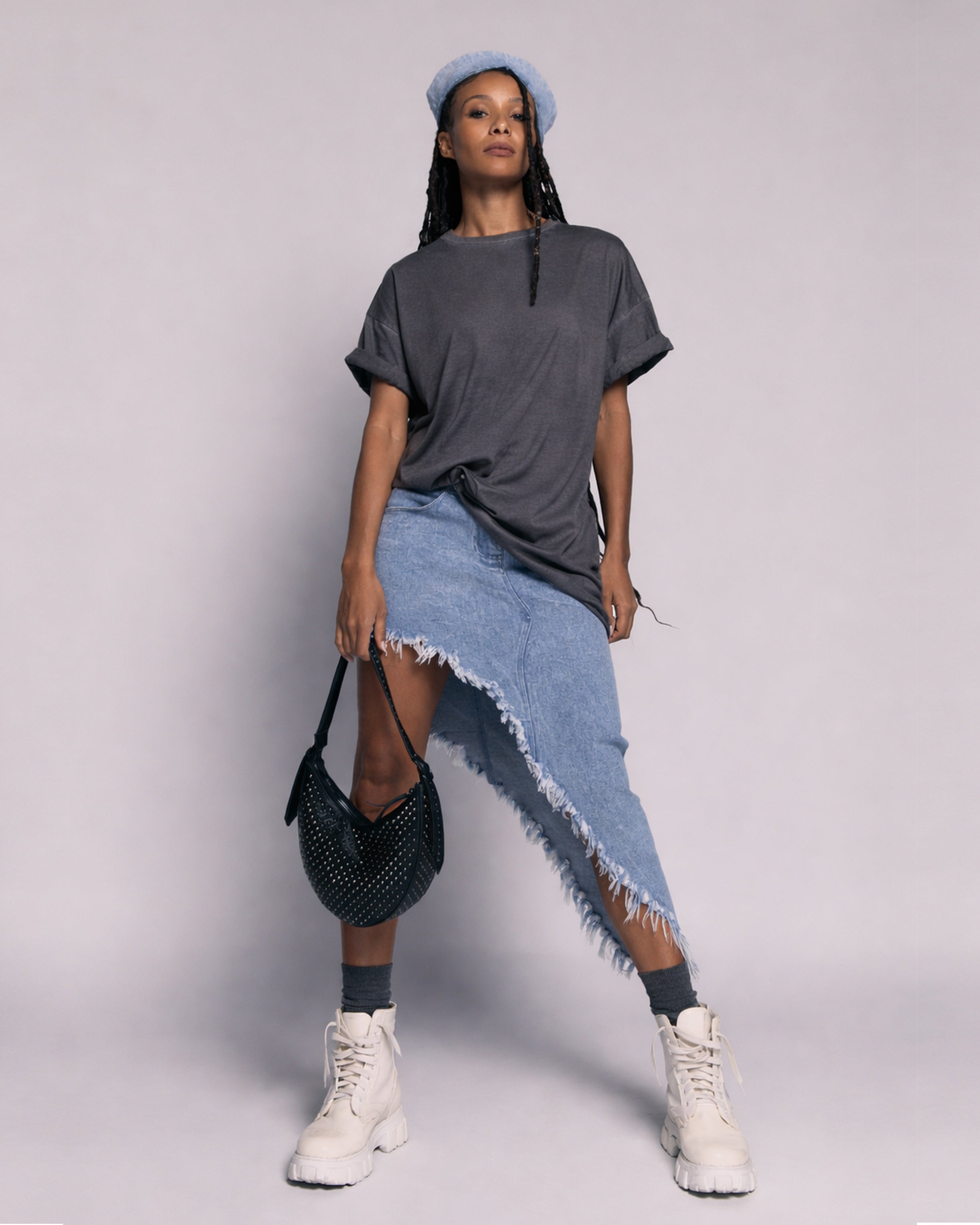 Jeans asymmetric skirt - DESU clothing