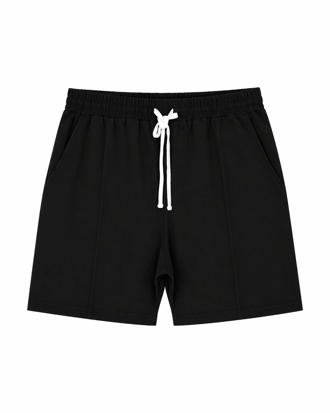 Boxer Shorts With White Drawstring In Black - DESU clothing