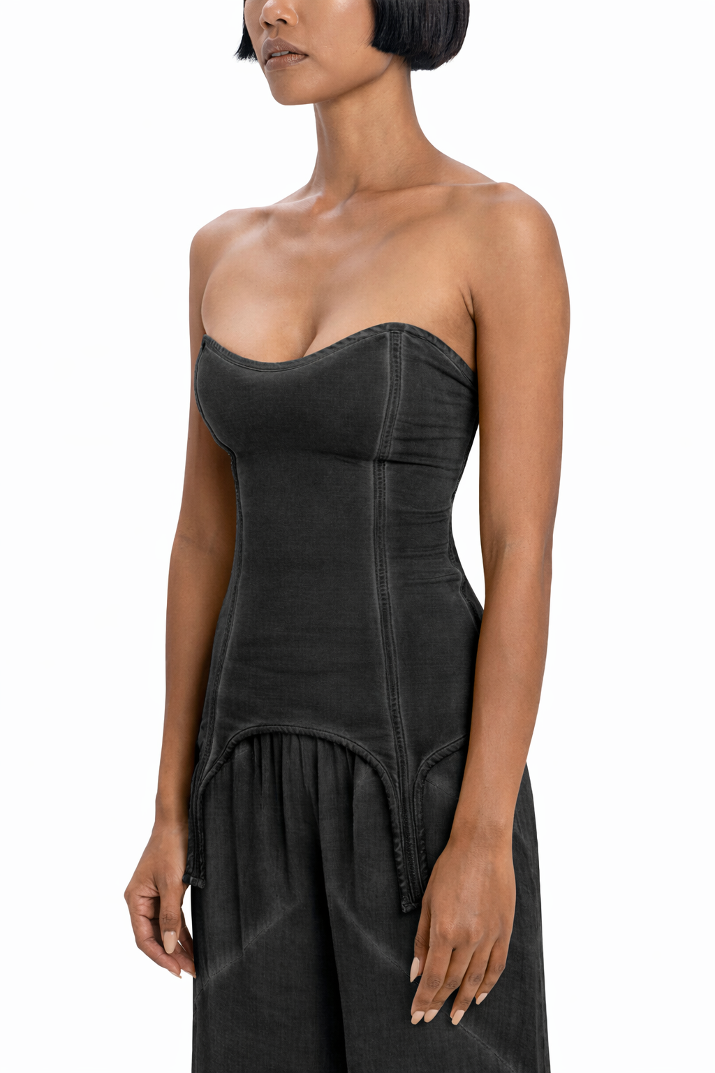 Lycra Top in Black - DESU clothing