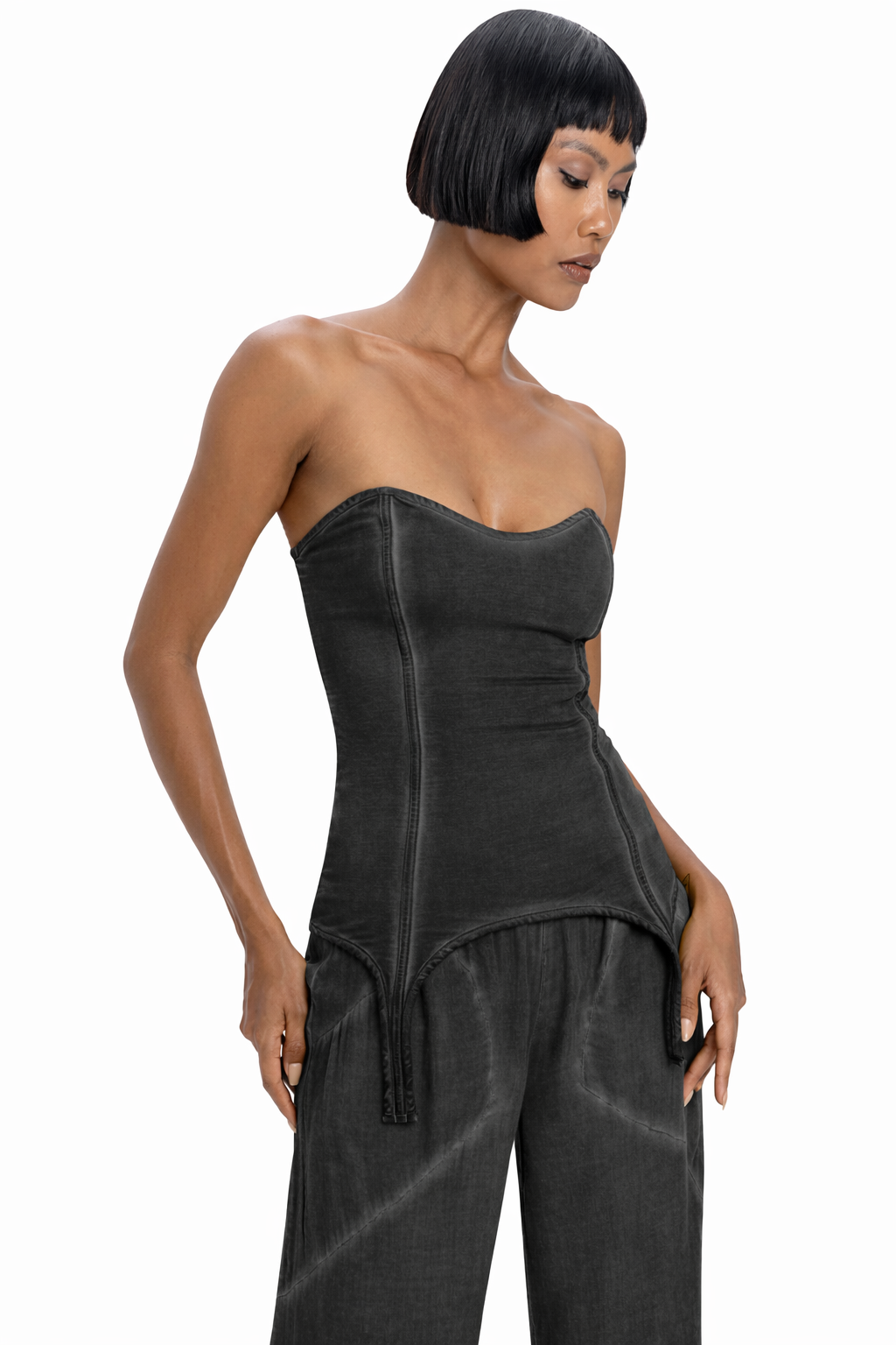 Lycra Top in Black - DESU clothing