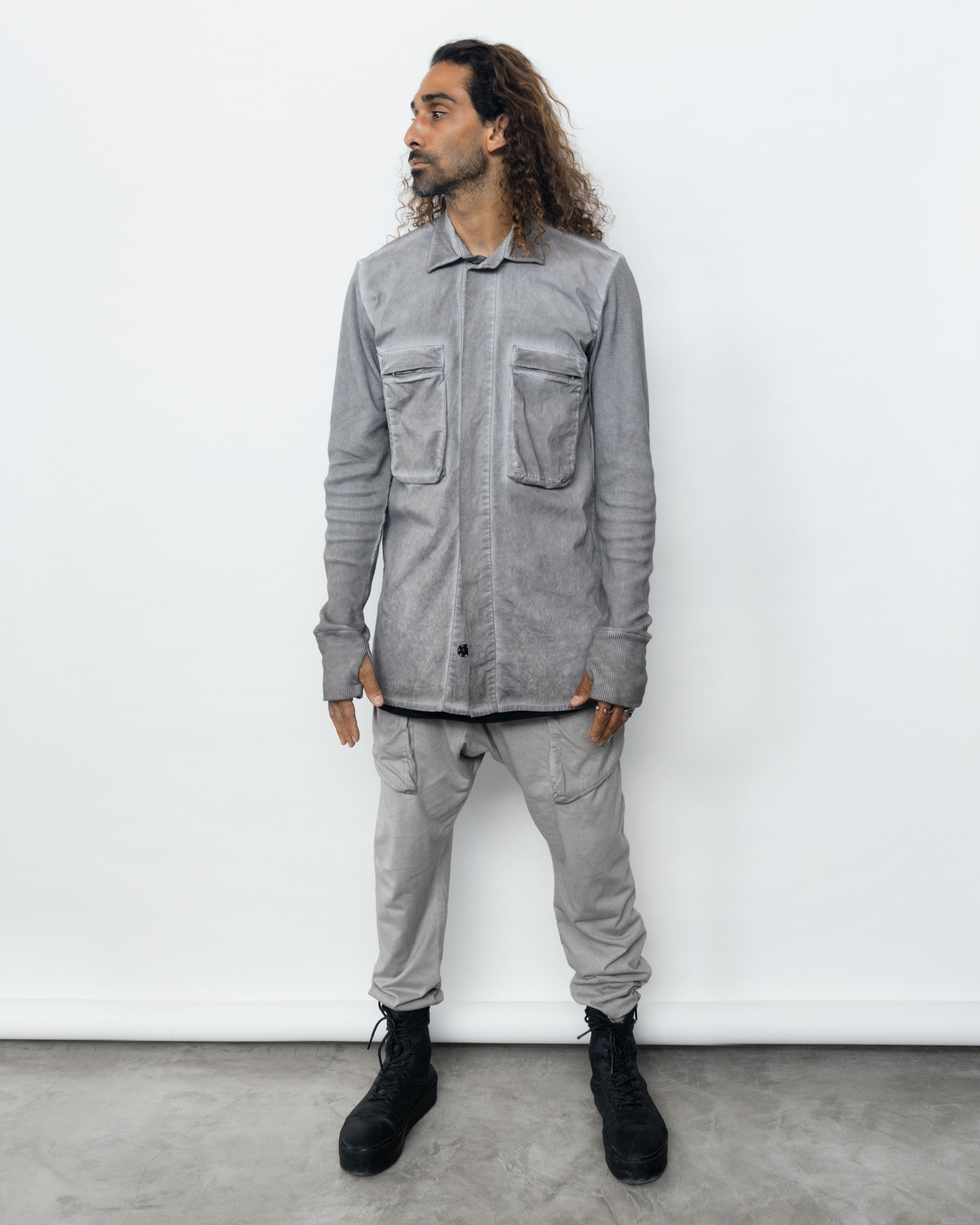 Front Pocket Shirt in grey