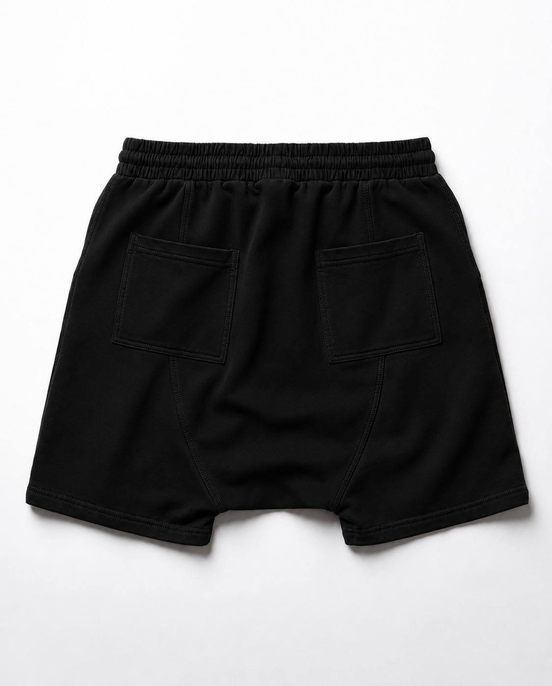Drop-Crotch Shorts in black