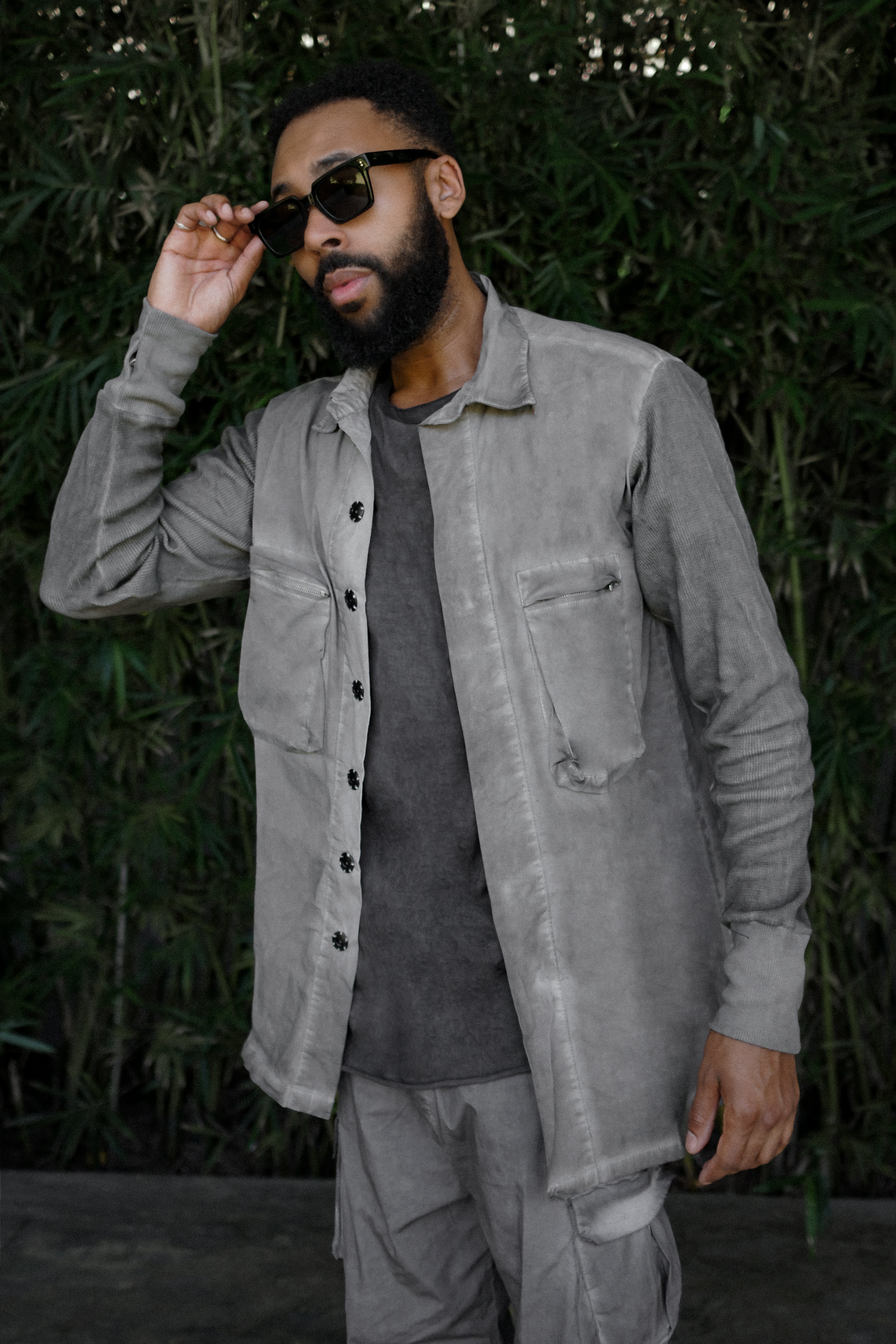 Front Pocket Shirt in grey