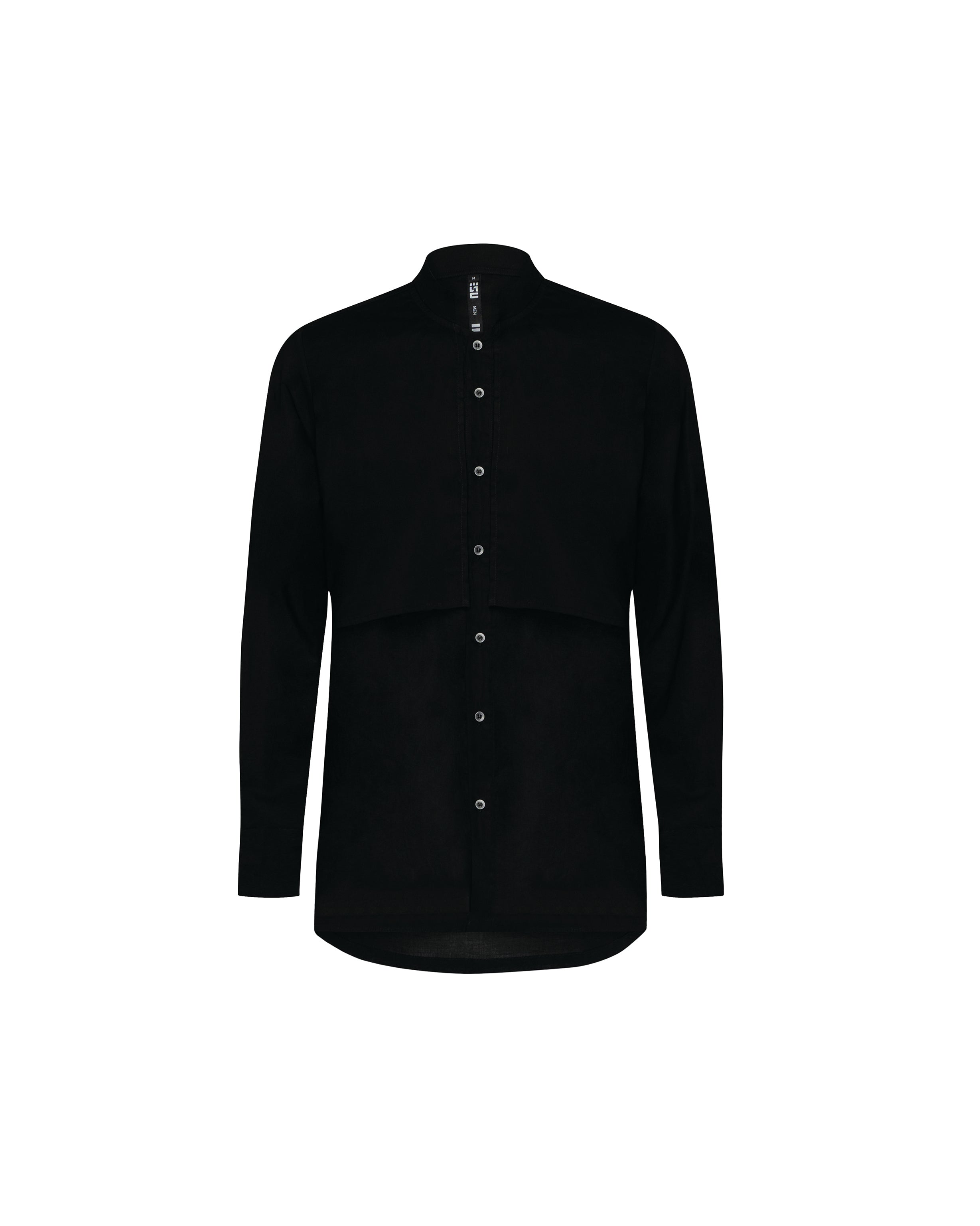 Lightweight Button-up Shirt in black