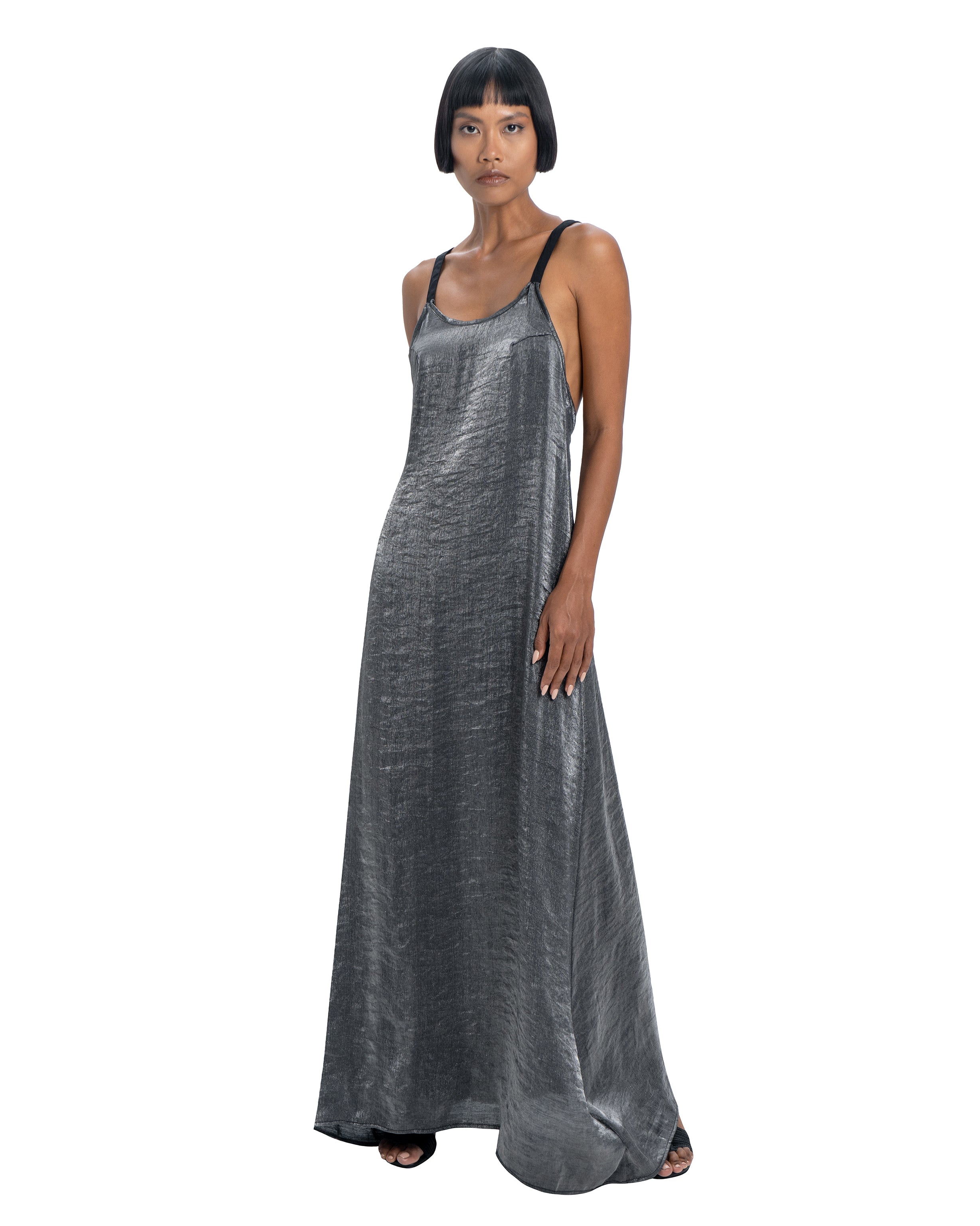 Maxi dress in silver