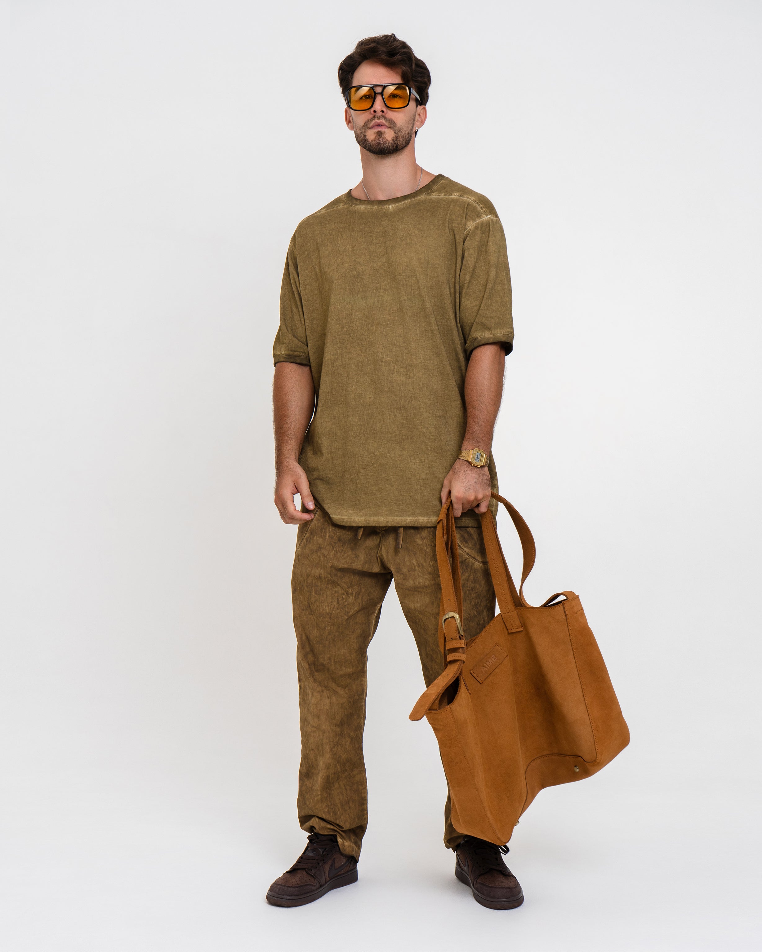 Offset Seam T-shirt in Sand - DESU clothing