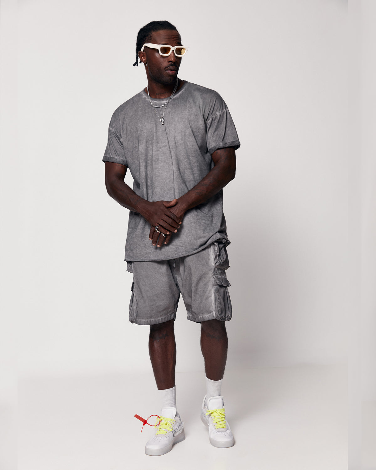 Grey Bermuda Cargo Shorts