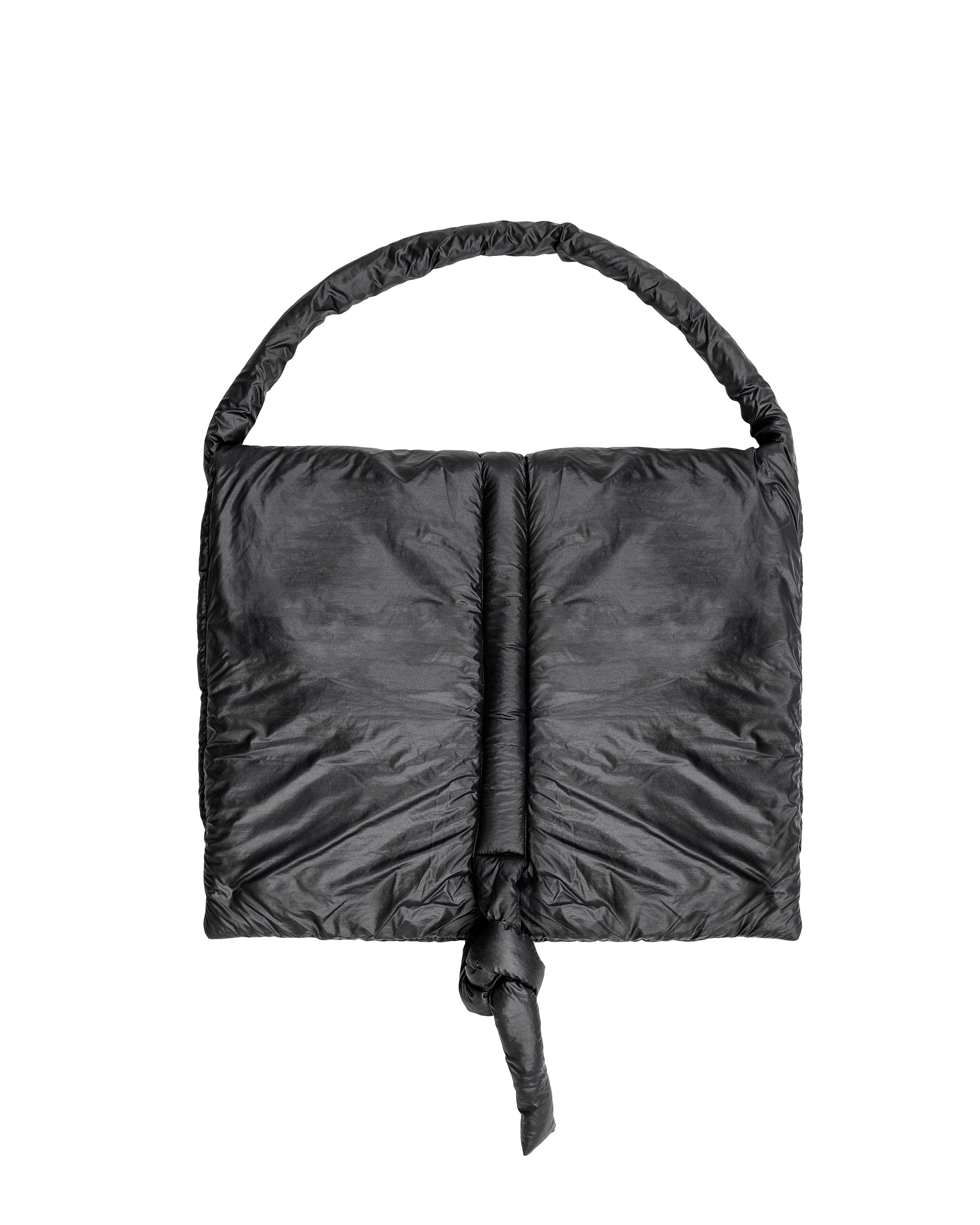 Padded Nylon Tote Bag in black