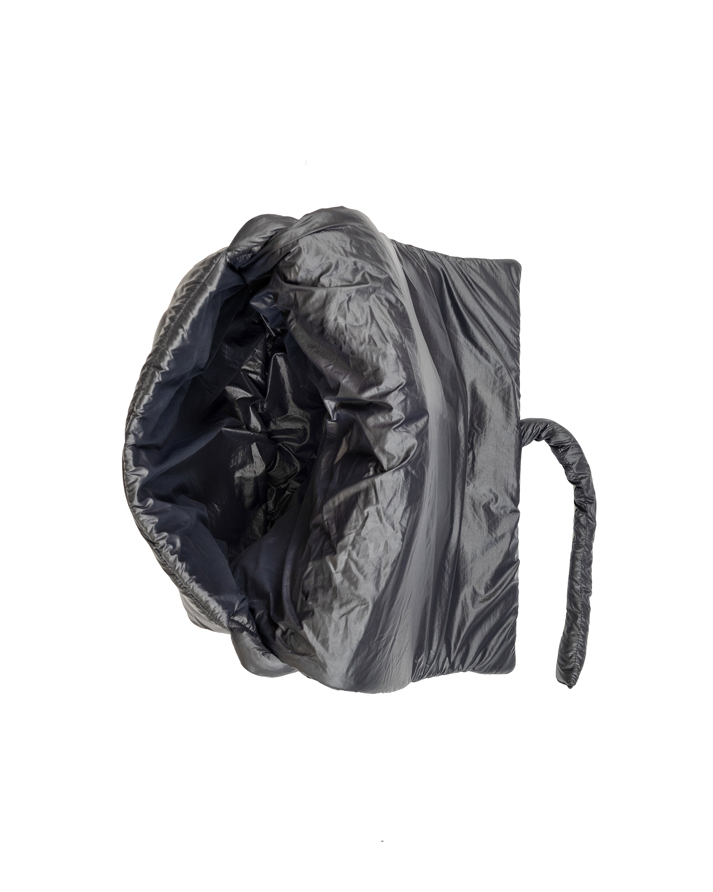 Padded Nylon Tote Bag in black