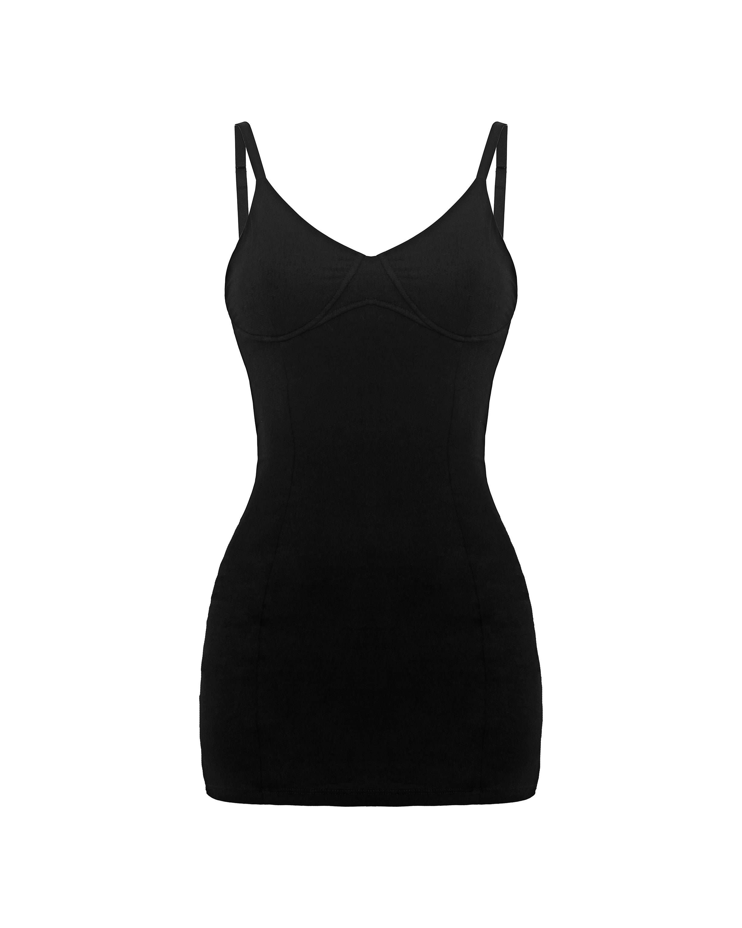 Sculpt mini dress in Black - DESU clothing
