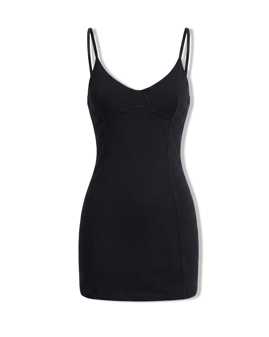 Sculpt mini dress in Black - DESU clothing