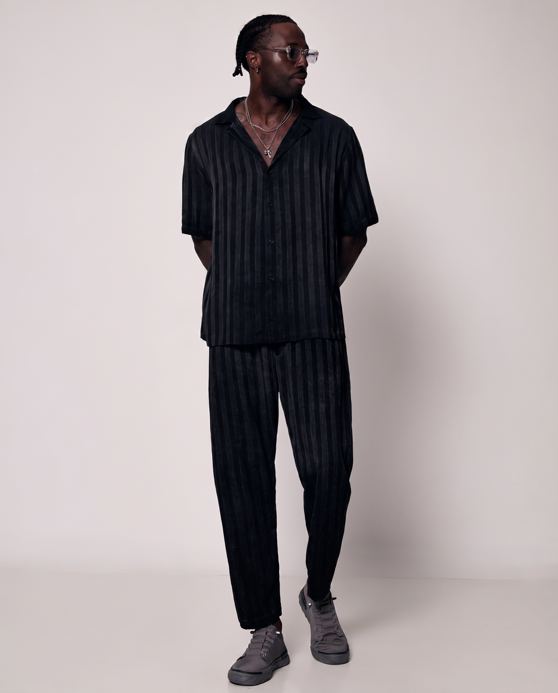 Stripy Shirt in Black
