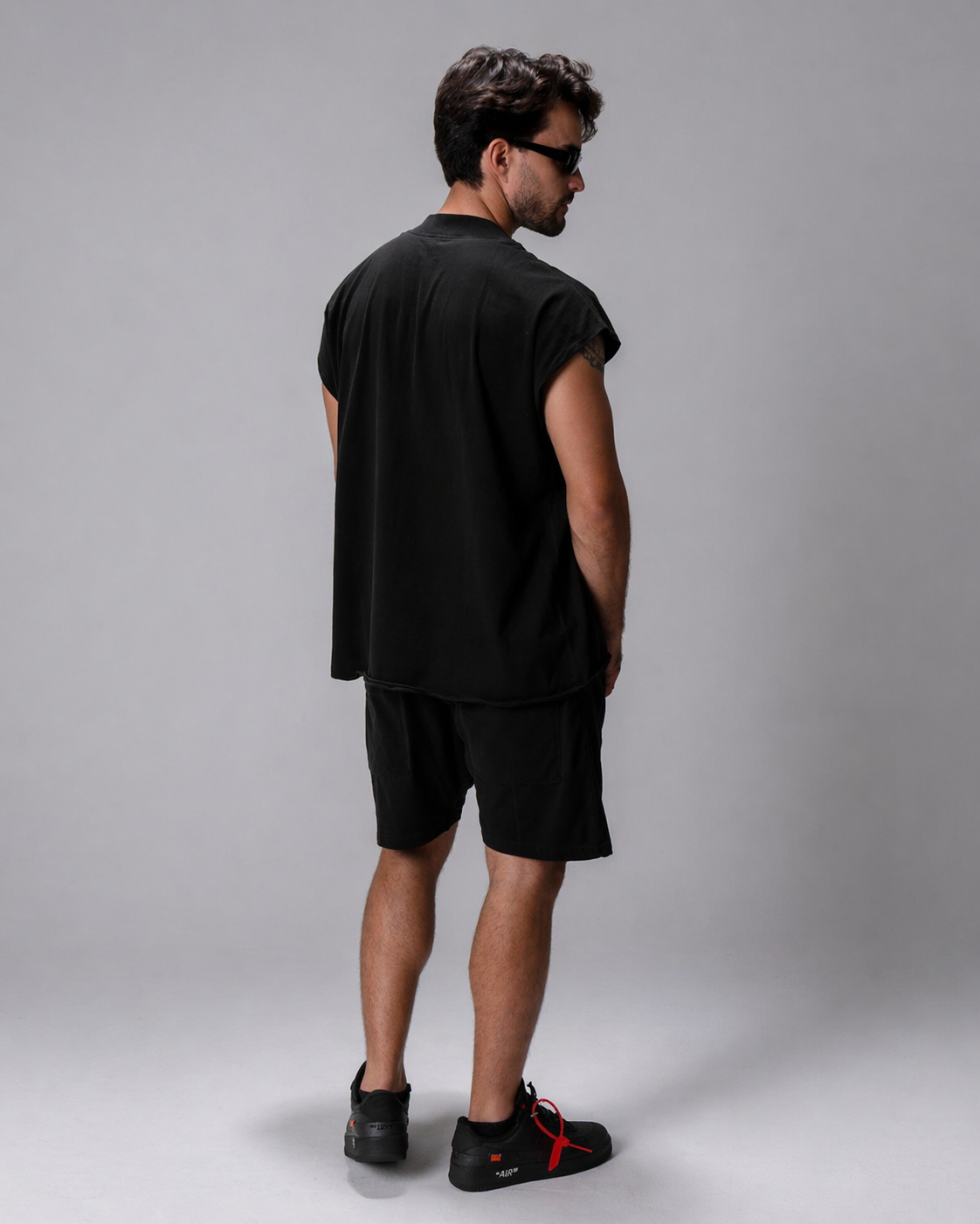 Boxer Shorts With White Drawstring In Black - DESU clothing