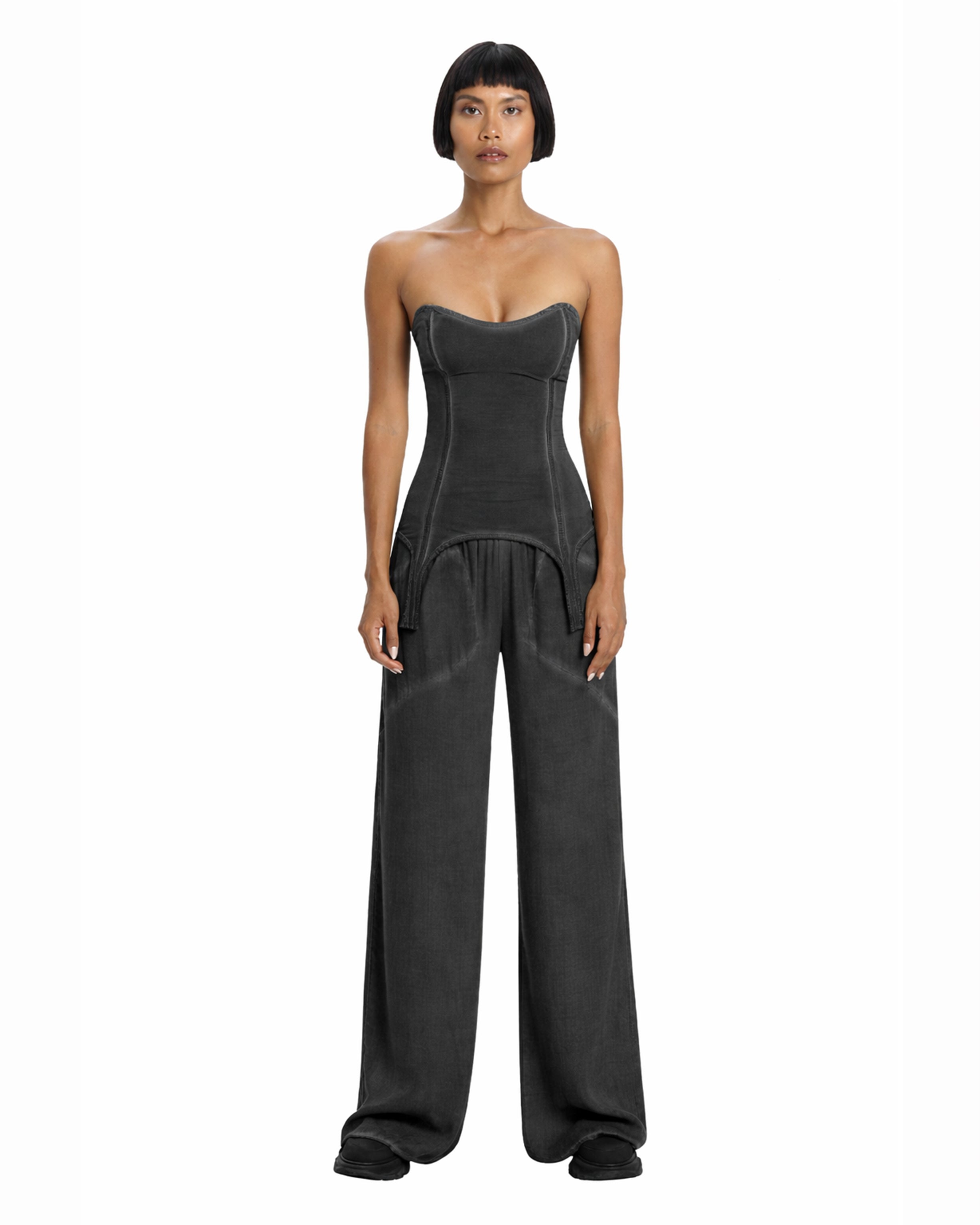 Wide pants in yellow - DESU clothing