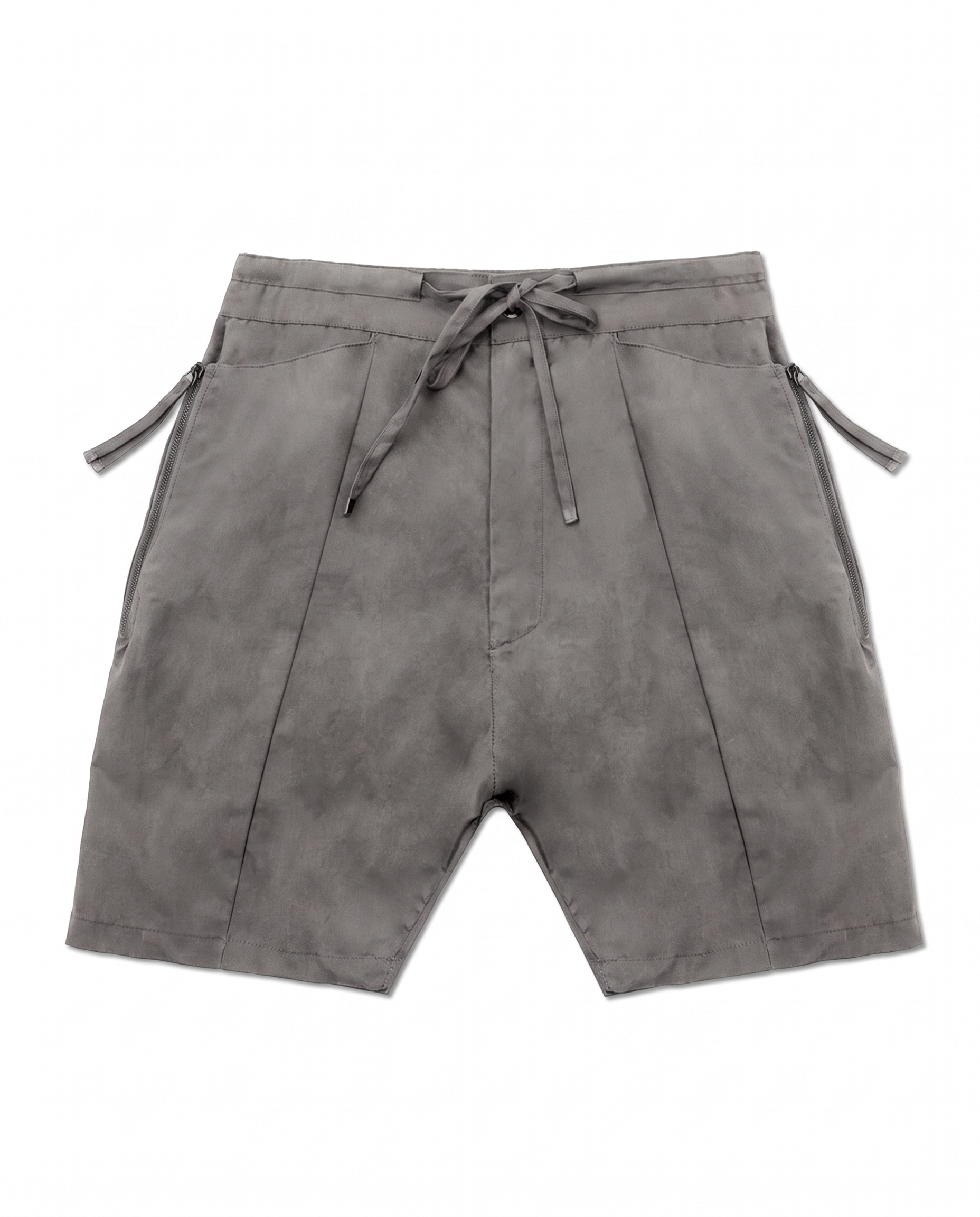 Zipper Pocket Shorts in Grey