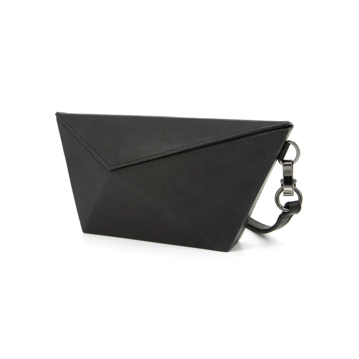 Leather clutch bag