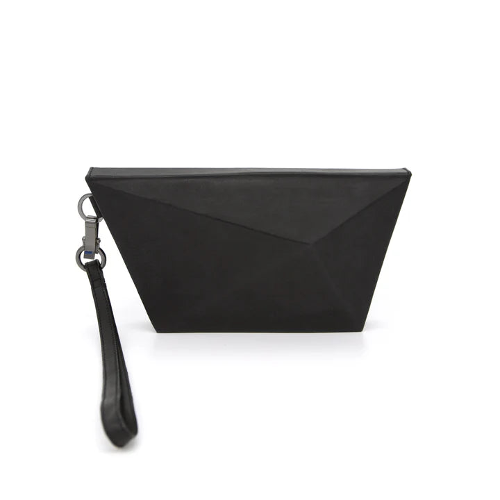 Leather clutch bag