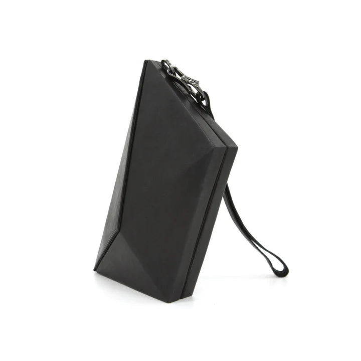 Leather clutch bag