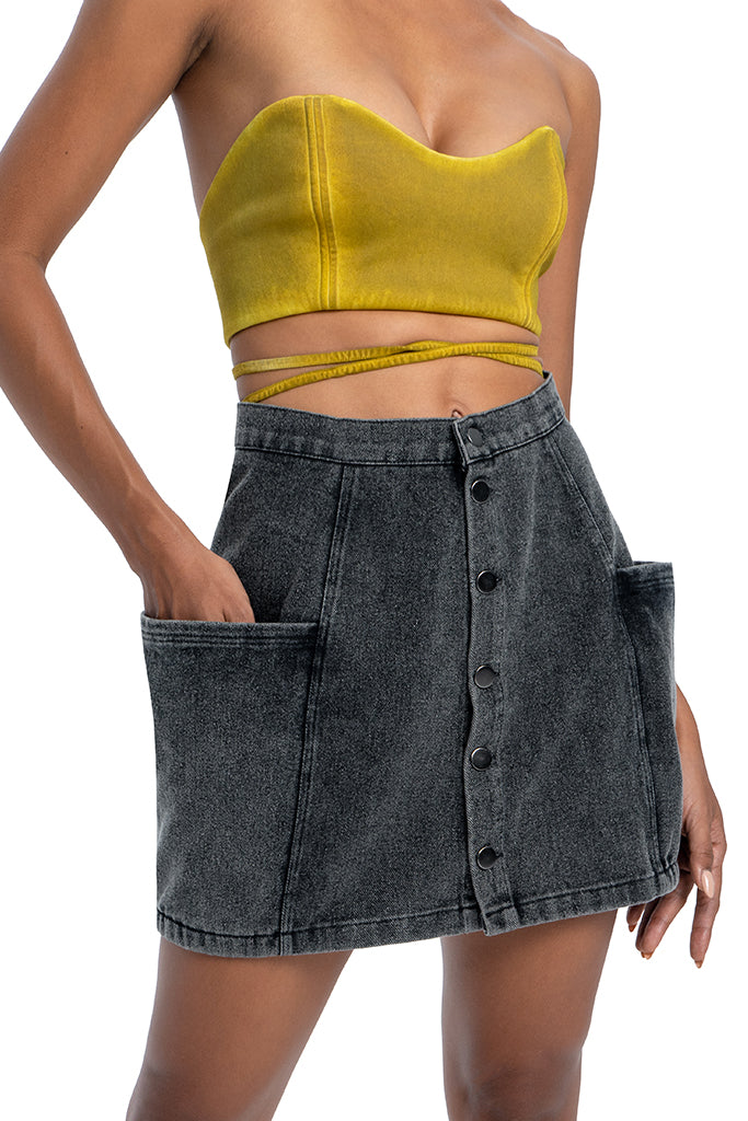 Jeans mini skirt - DESU clothing