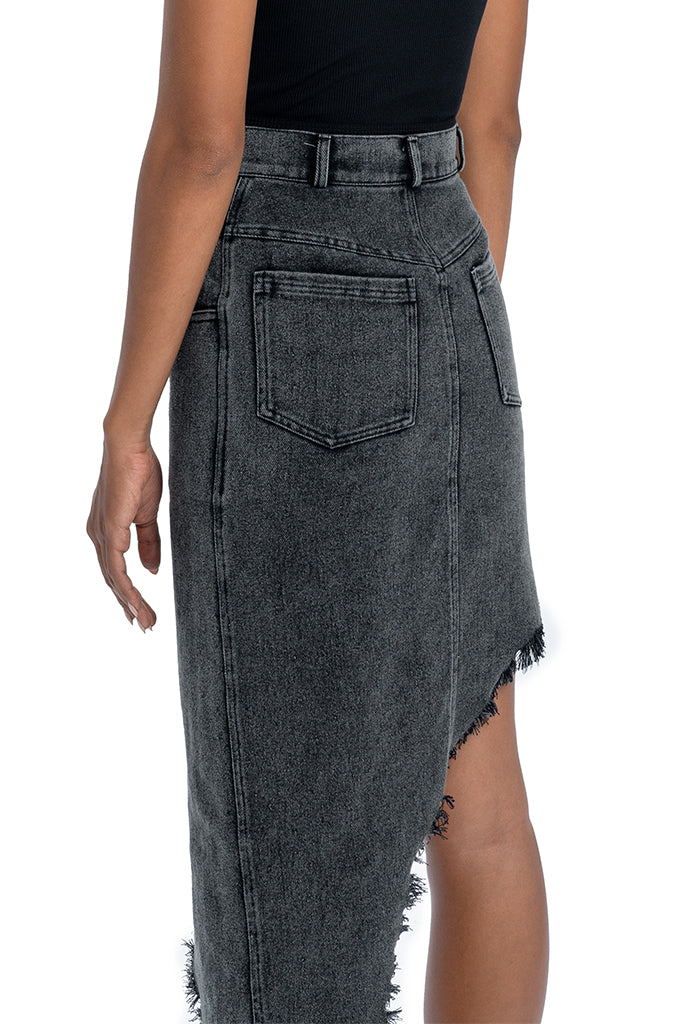 Jeans asymmetric skirt