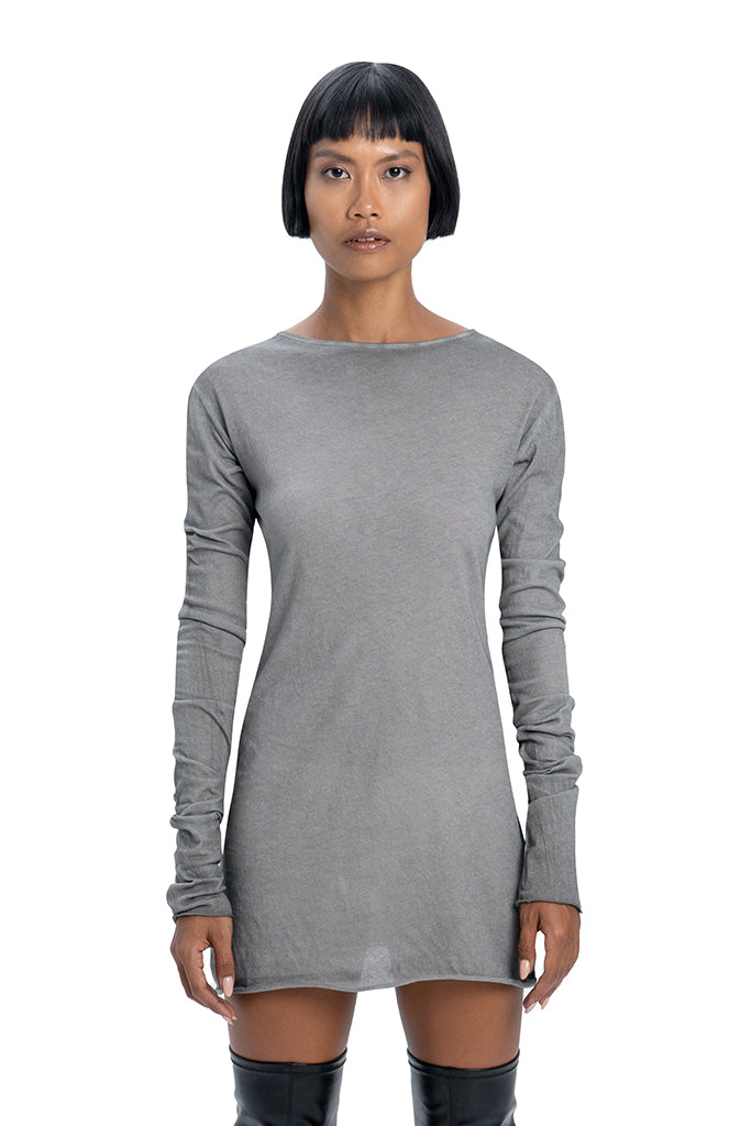 Long sleeve dress in grey - DESU clothing