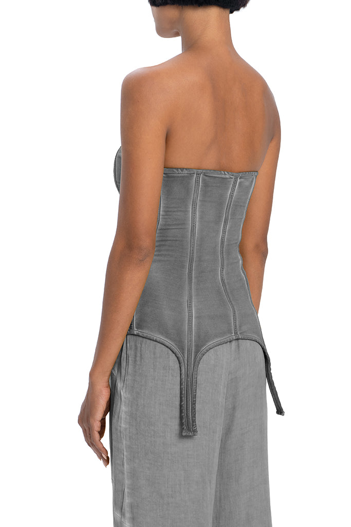 Lycra corset in grey