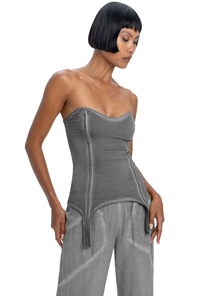 Lycra corset in grey