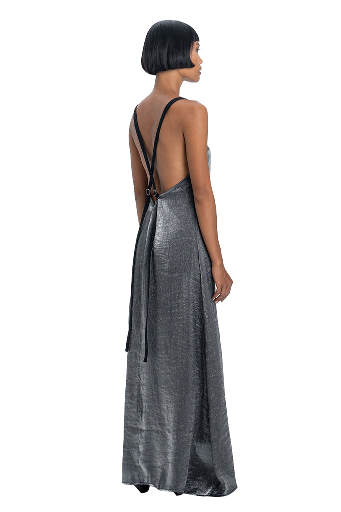 Maxi dress in silver - DESU clothing