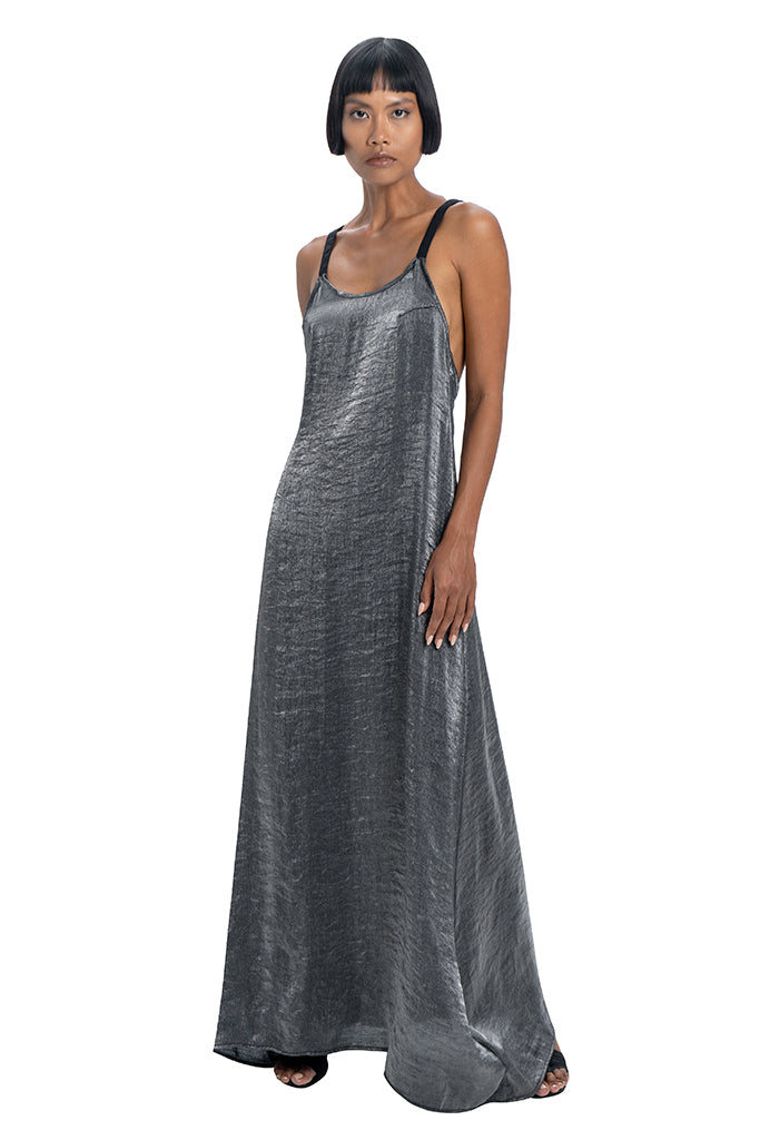 Maxi dress in silver - DESU clothing