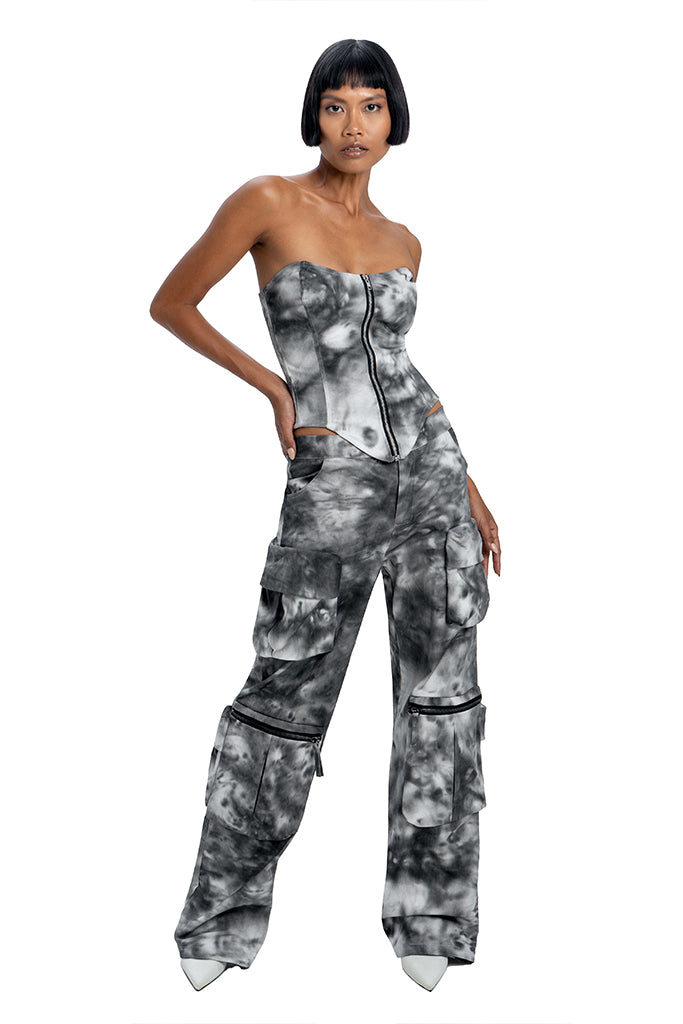 Tie dye cargo pants - DESU clothing