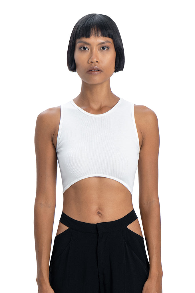 Wave top in white - DESU clothing