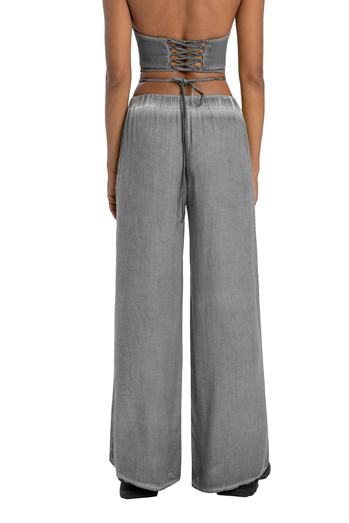 Wide women pants grey - DESU clothing